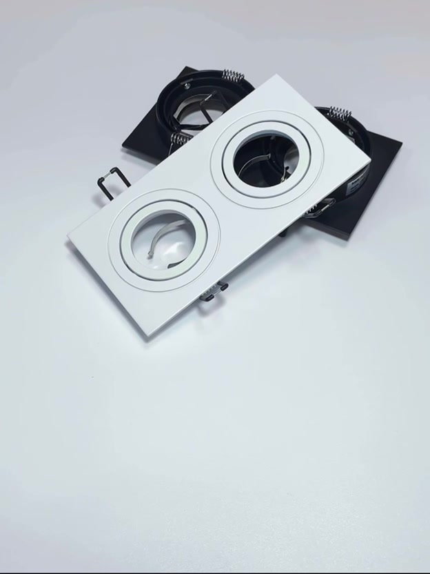 Светильник встраиваемый поворотный GU5.3 (MR16) двойной прямоугольник 010106 Белый SignImpress