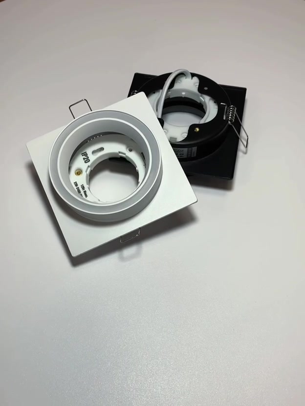 Светильник встраиваемый GX53 с акрилом квадрат 010204 Чёрный SignImpress