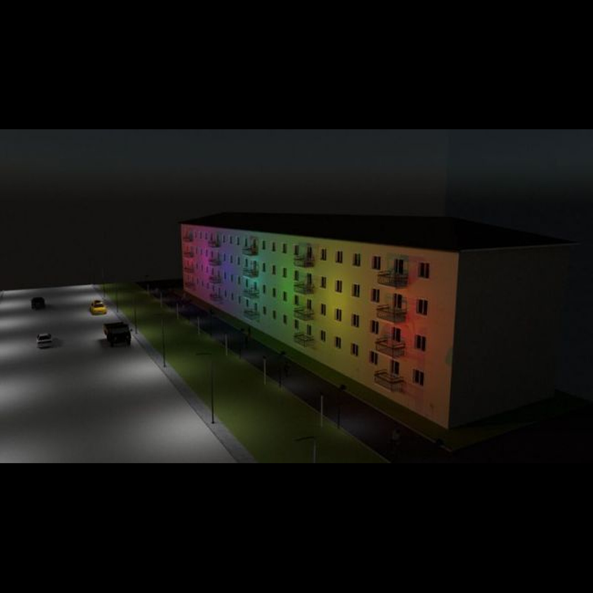 Прожектор светодиодный заливного света FF 220В 100Вт RGB DMX 120° кабель 0,5м SignImpress