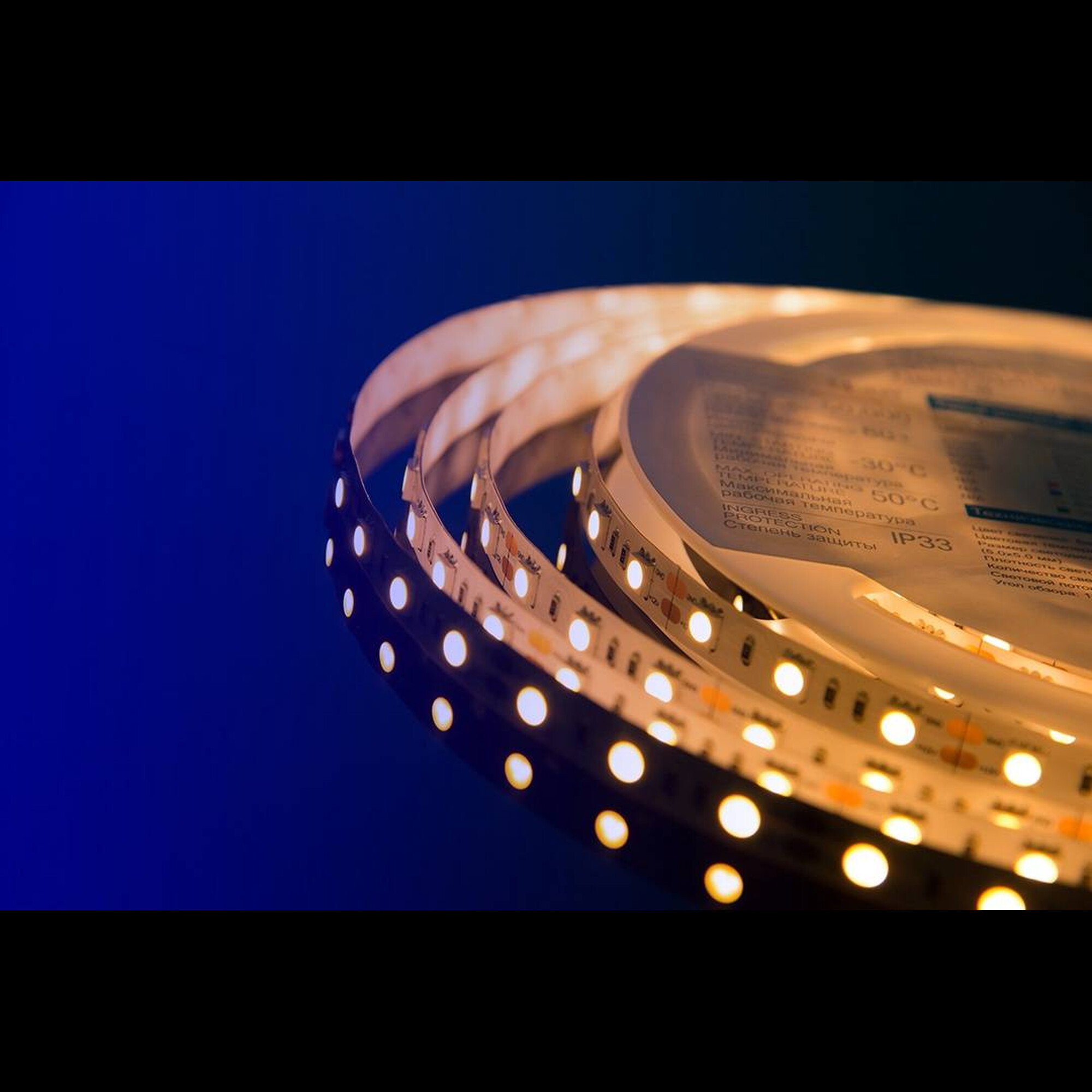 Лента светодиодная LUX5050 60LED/м 14,4Вт/м 12В IP33 Цвет:Теплый белый (2700K) (1метр) SWG