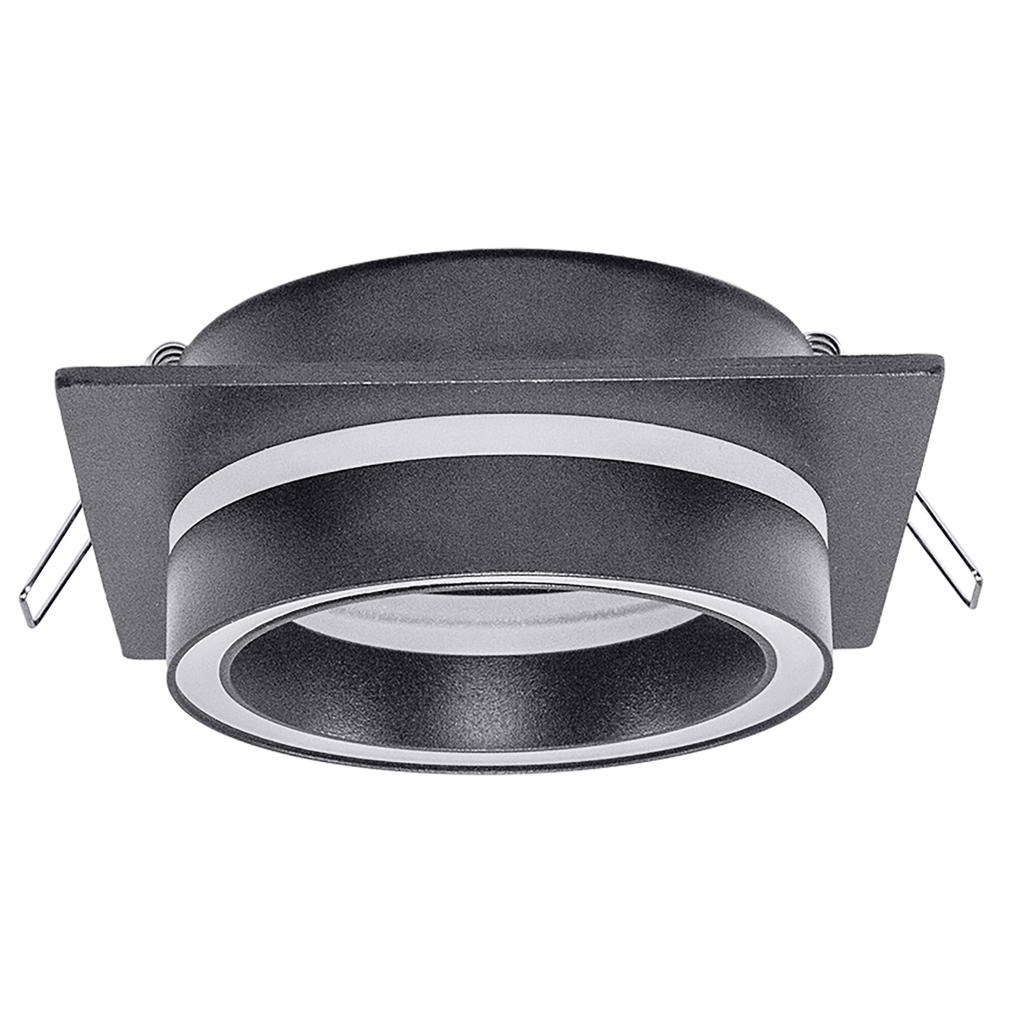 Светильник встраиваемый GX53 с акрилом квадрат 010204 Чёрный SignImpress