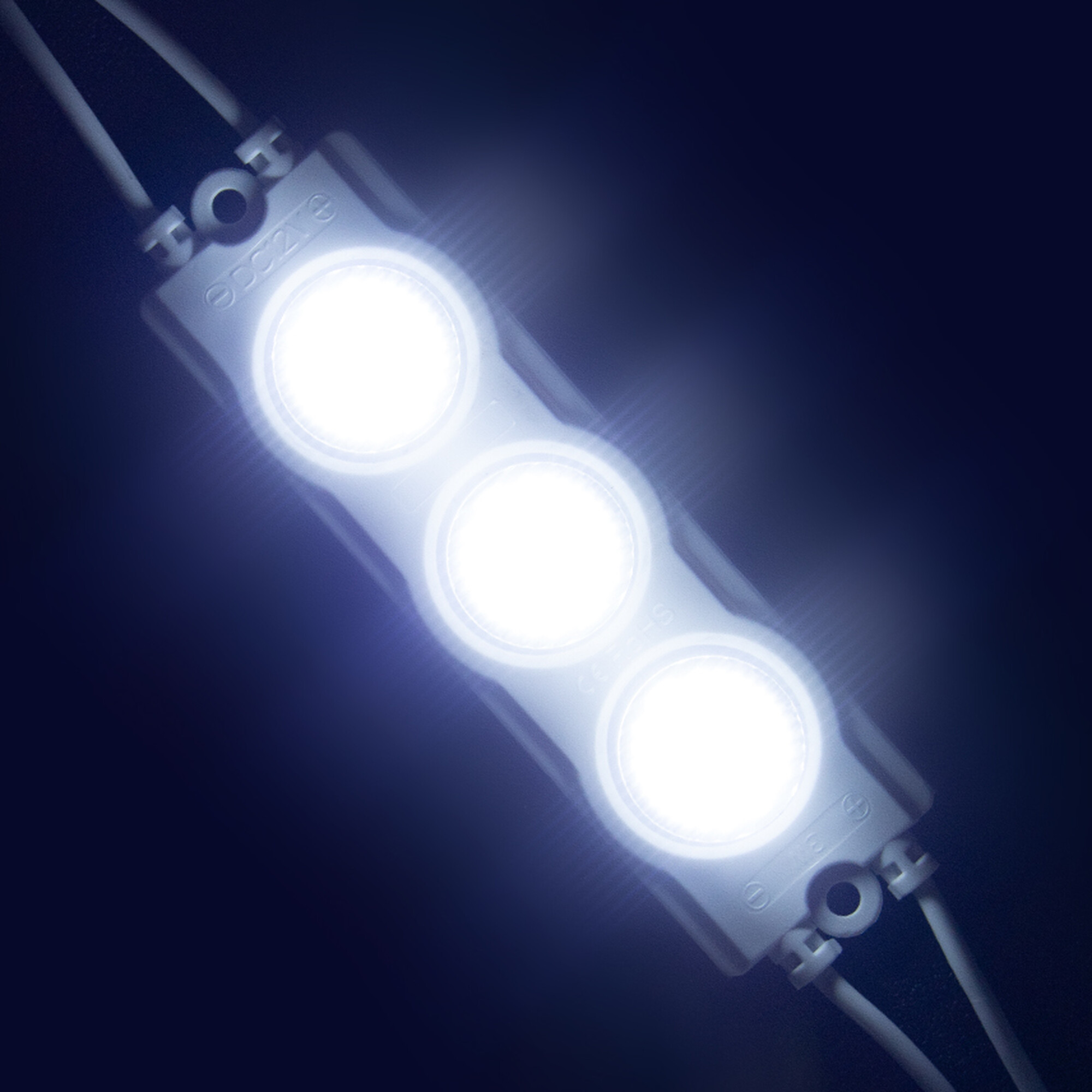 Модуль светодиодный 3 SMD 3030 3Вт 200Лм 6000К-6500К (с линзой 50*20) -1шт. SignImpress