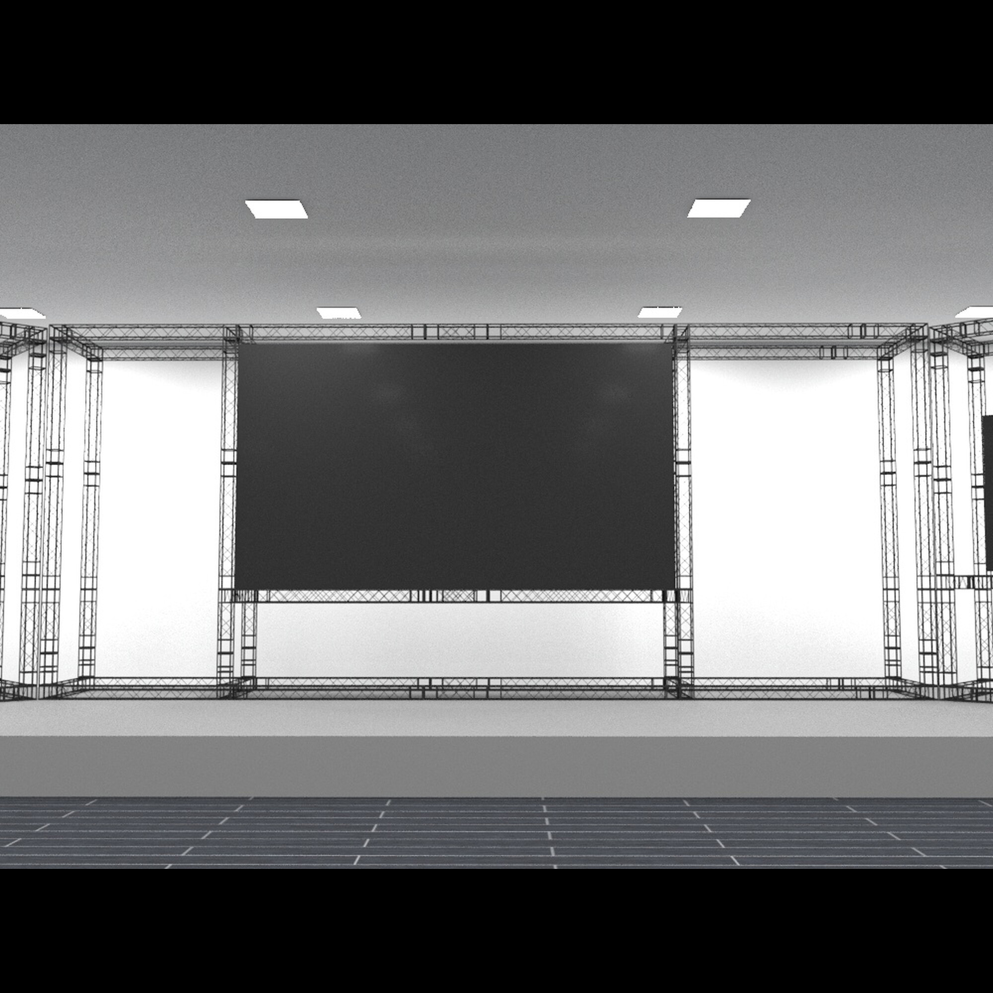 Фермы металл Line 12*12*150cm, черный, SignImpress