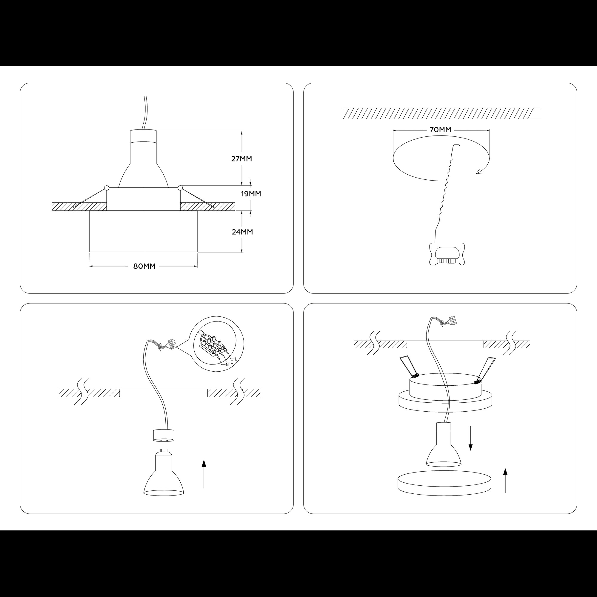 Встраиваемый точечный светильник MR16 TN3305 WH/FR белый/белый матовый Ambrella light