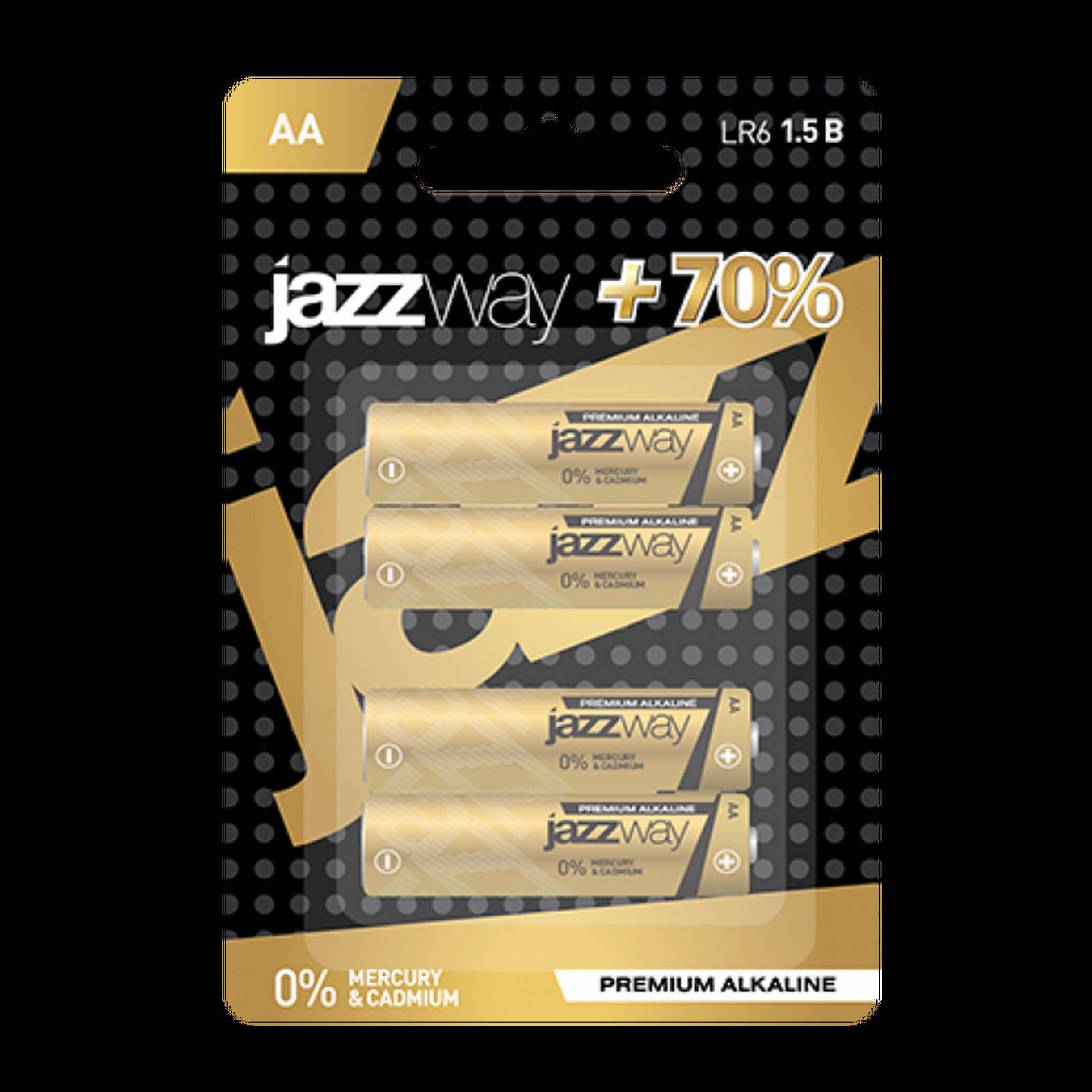 Батарейка щелочная LR 6 JAZZway PREMIUM Alkaline BL-4 - 1шт.