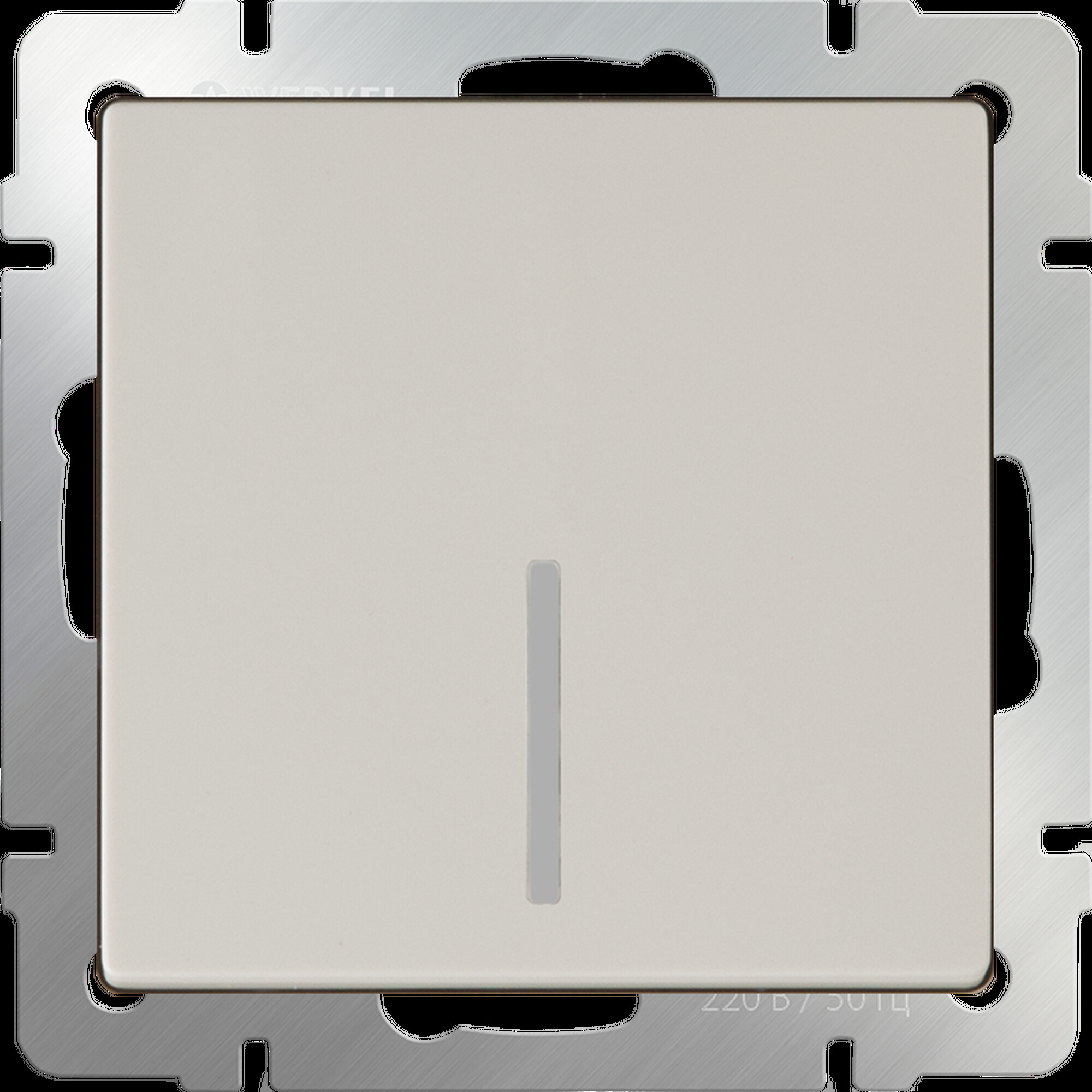 Выключатель одноклавишный с подсветкой (слоновая кость) / WL03-SW-1G-LED-ivory (распродажа)