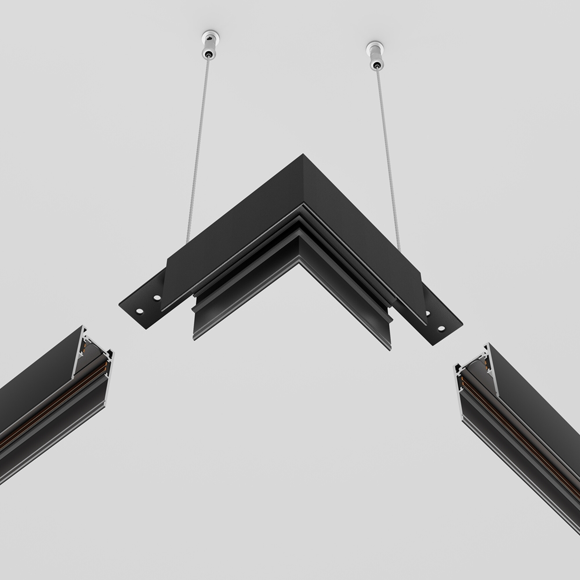 Коннектор угловой Exility накладной черный Maytoni