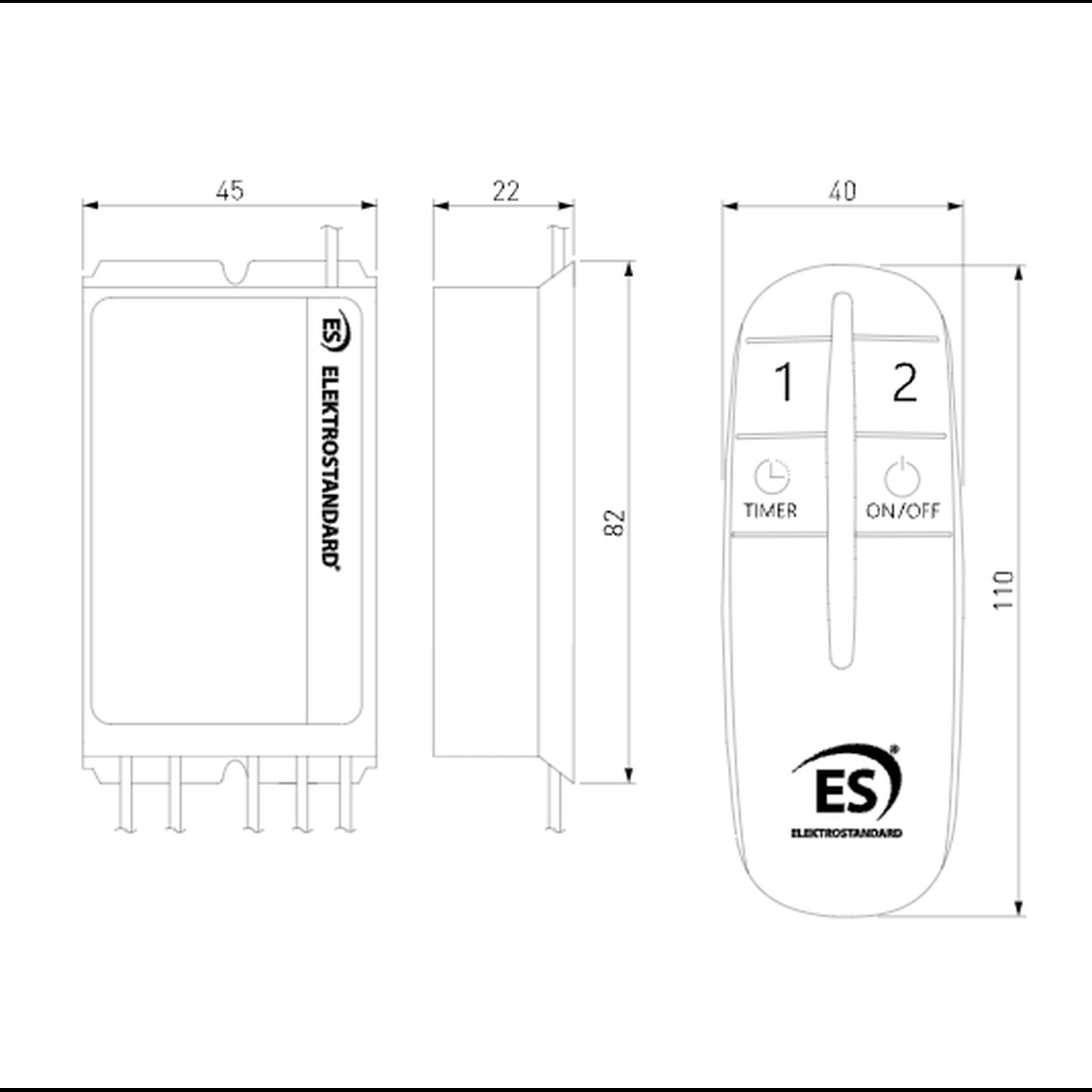 Пульт управления светом Y9 (2 канала) Elektrostandard