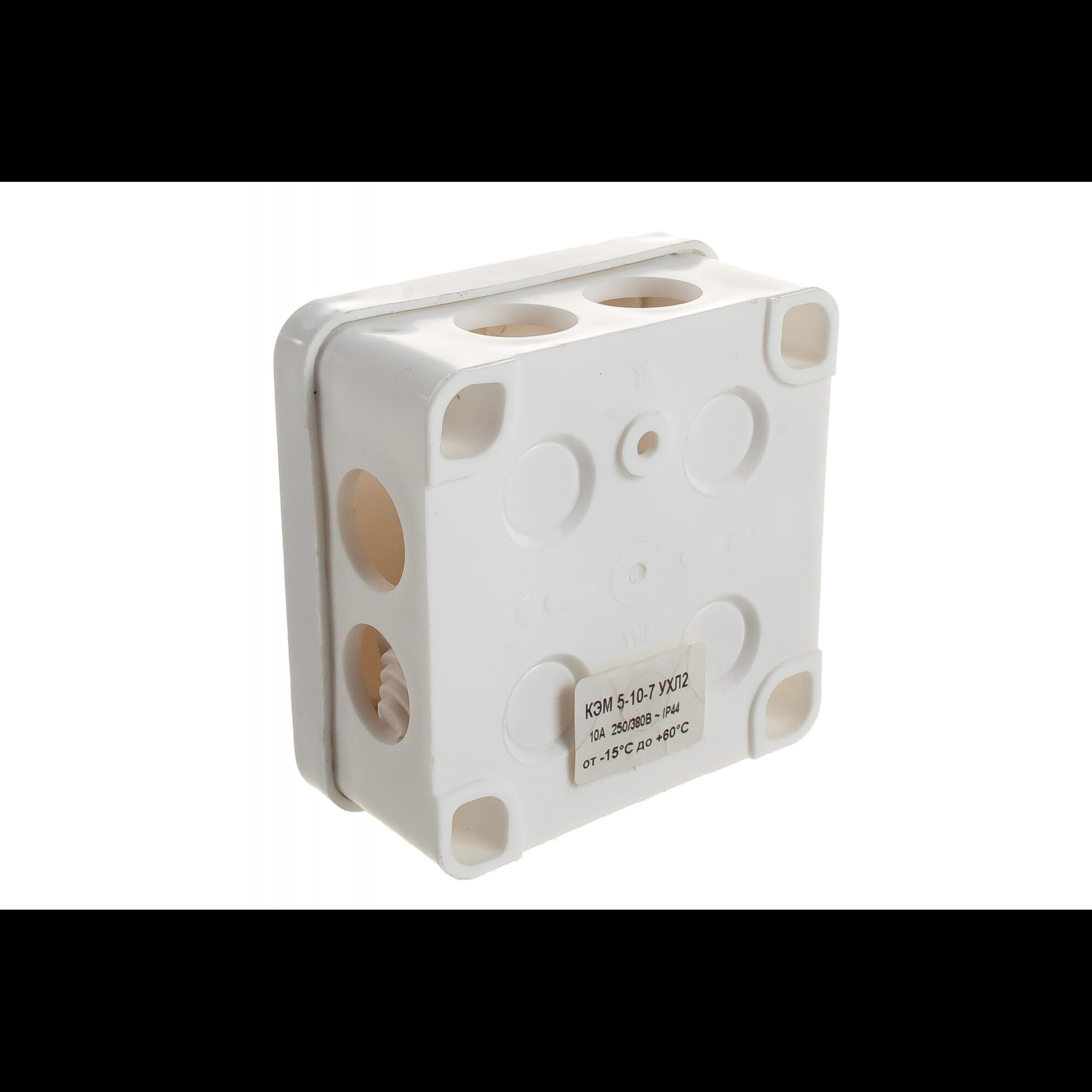 Коробка разветвительная 110*110*45мм, 250/380В, 10А, 7 вводов, IP44, светло-серая, EBX10-37-44 Feron