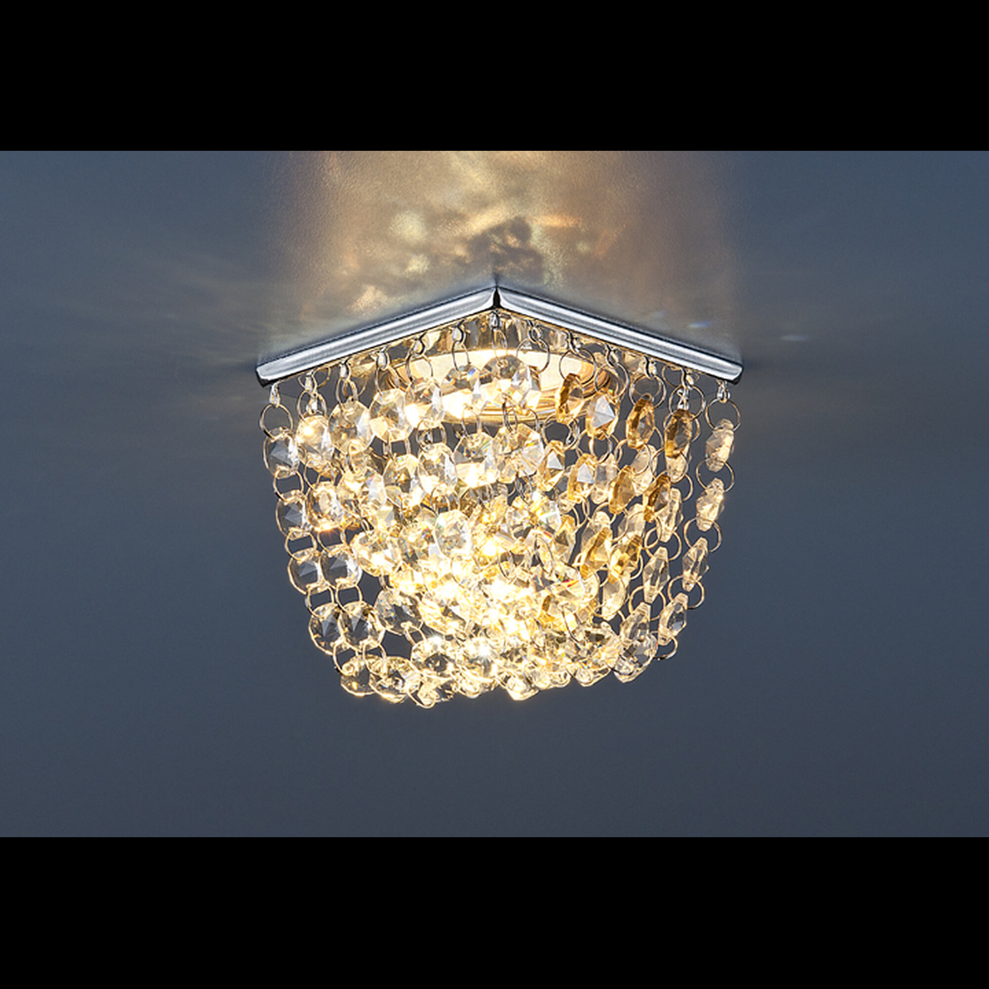 Светильник встраиваемый квадрат 2009 MR16 хром/тонированный/прозрачный Elektrostandard (распродажа)