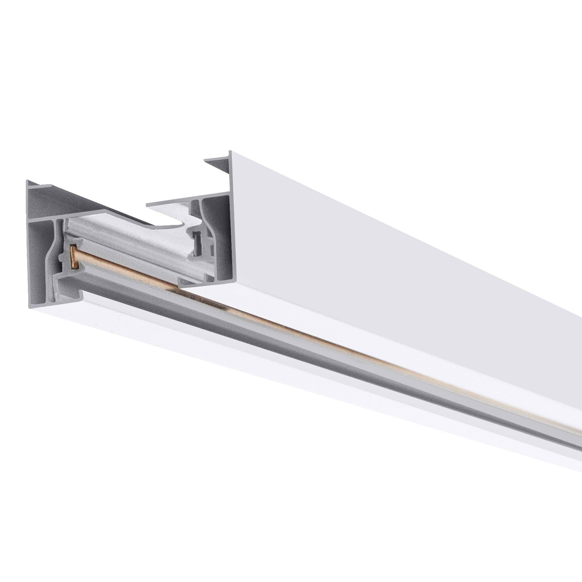 Шинопровод однофазный накладной Standard 220В для трековых светильников Белый 2м SignImpress