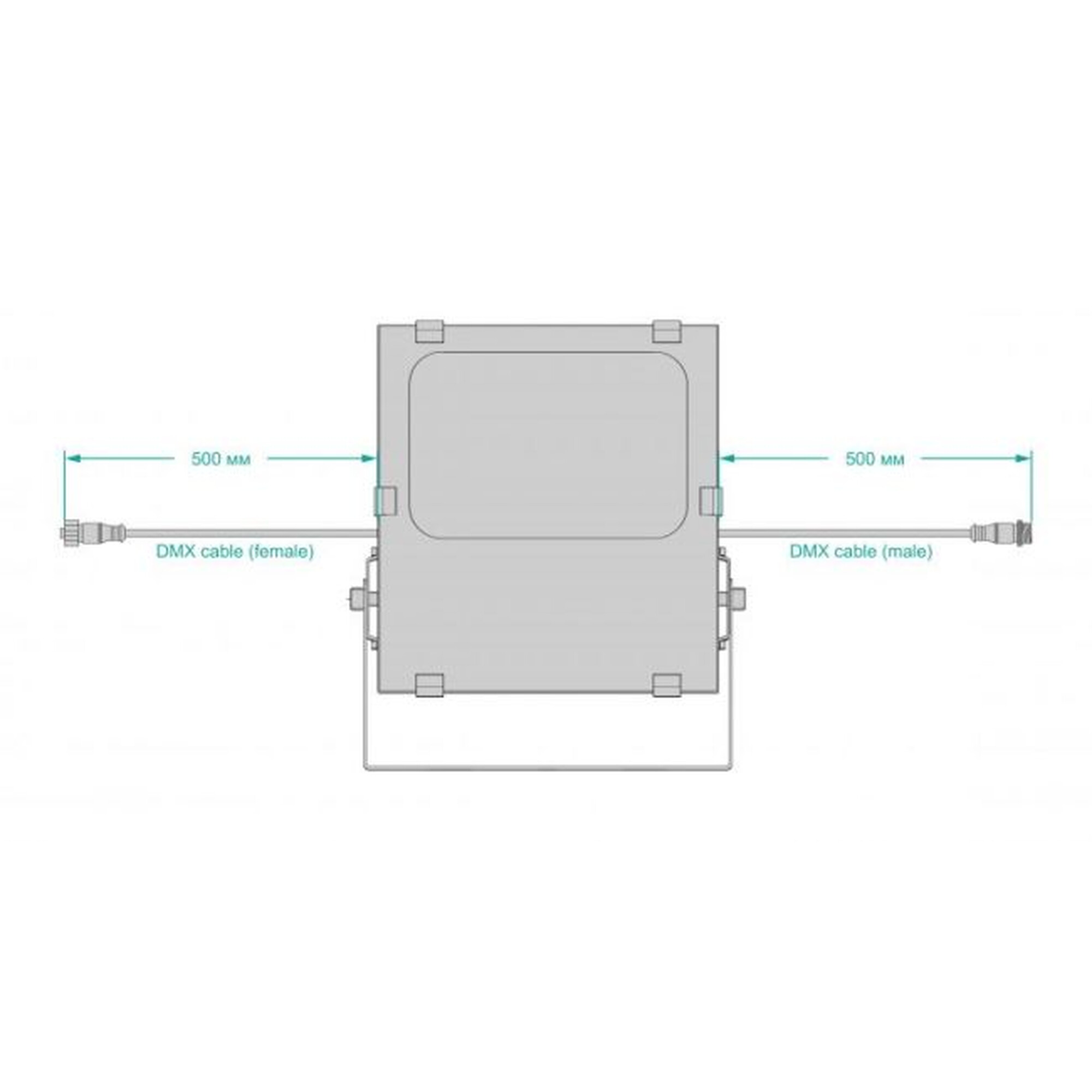 Прожектор светодиодный заливного света FF 220В 100Вт RGB DMX 120° кабель 0,5м SignImpress