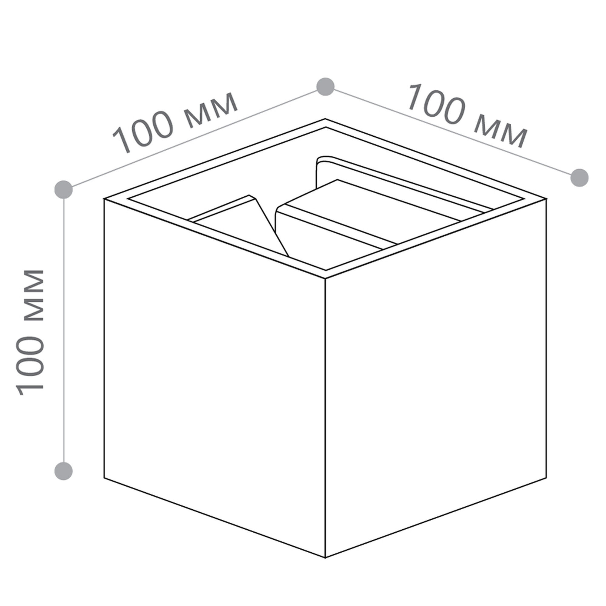 Светильник уличный светодиодный 2*3W, 450Lm, 3000K, DH012, черный Feron 