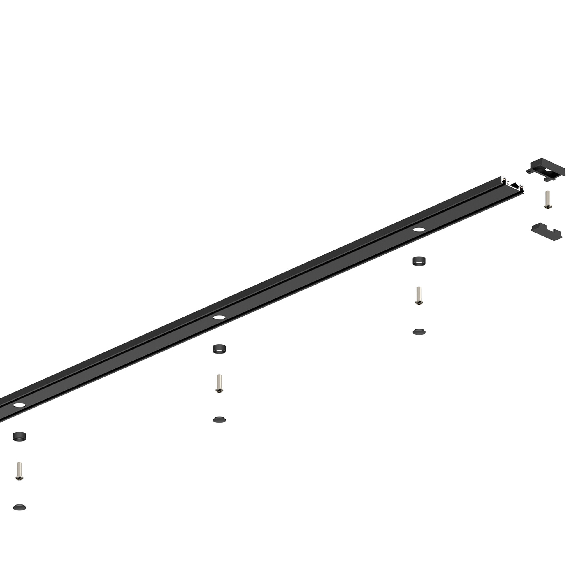 Шинопровод 1фаза накладной Ultra Thin 24/48В для магнитных треков Чёрный 3м SignImpress