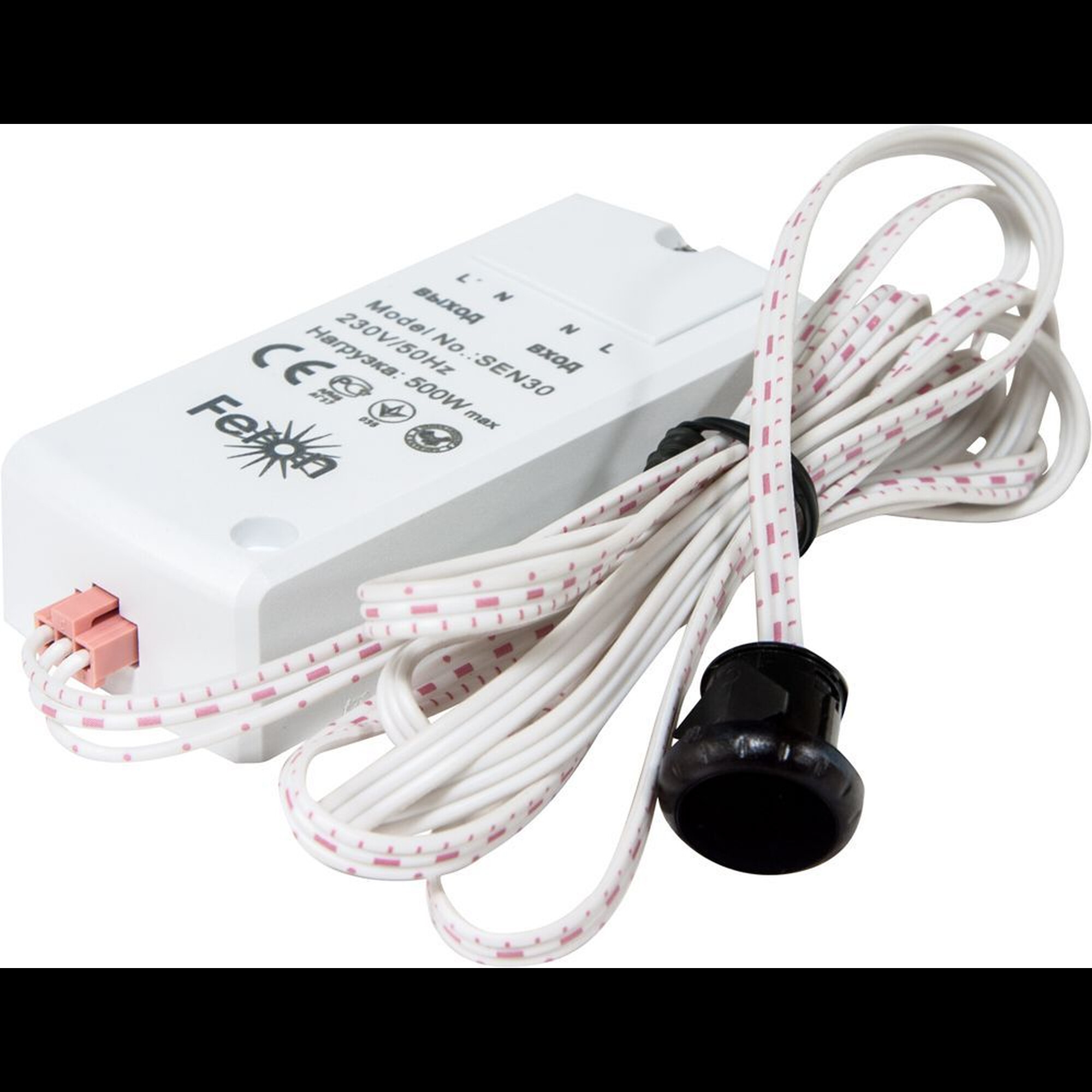 Датчик движения SEN30 230V 500W 5-8сm 30° белый Feron
