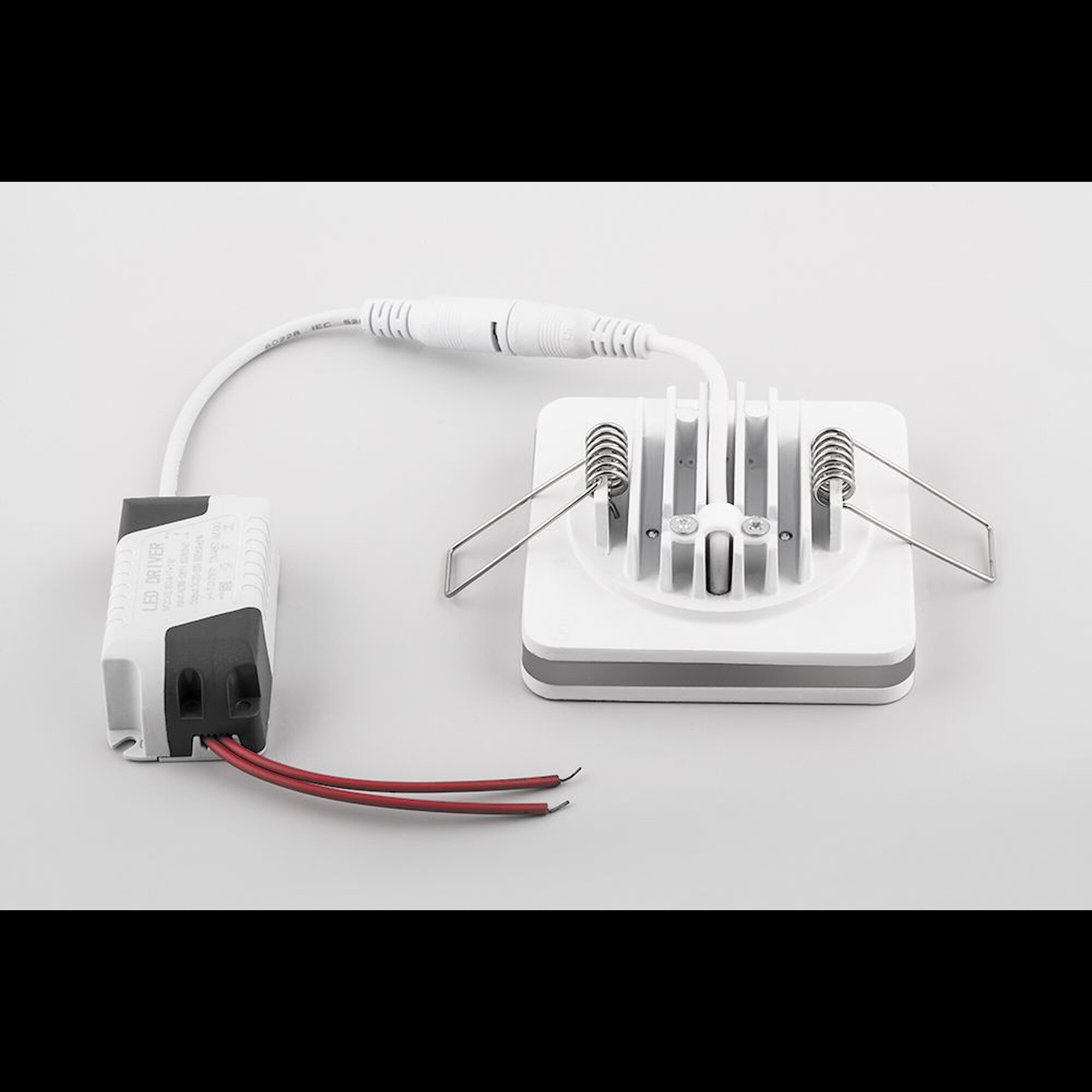 Светильник точечный квадрат AL601 7W 560Lm 4000K белый Feron