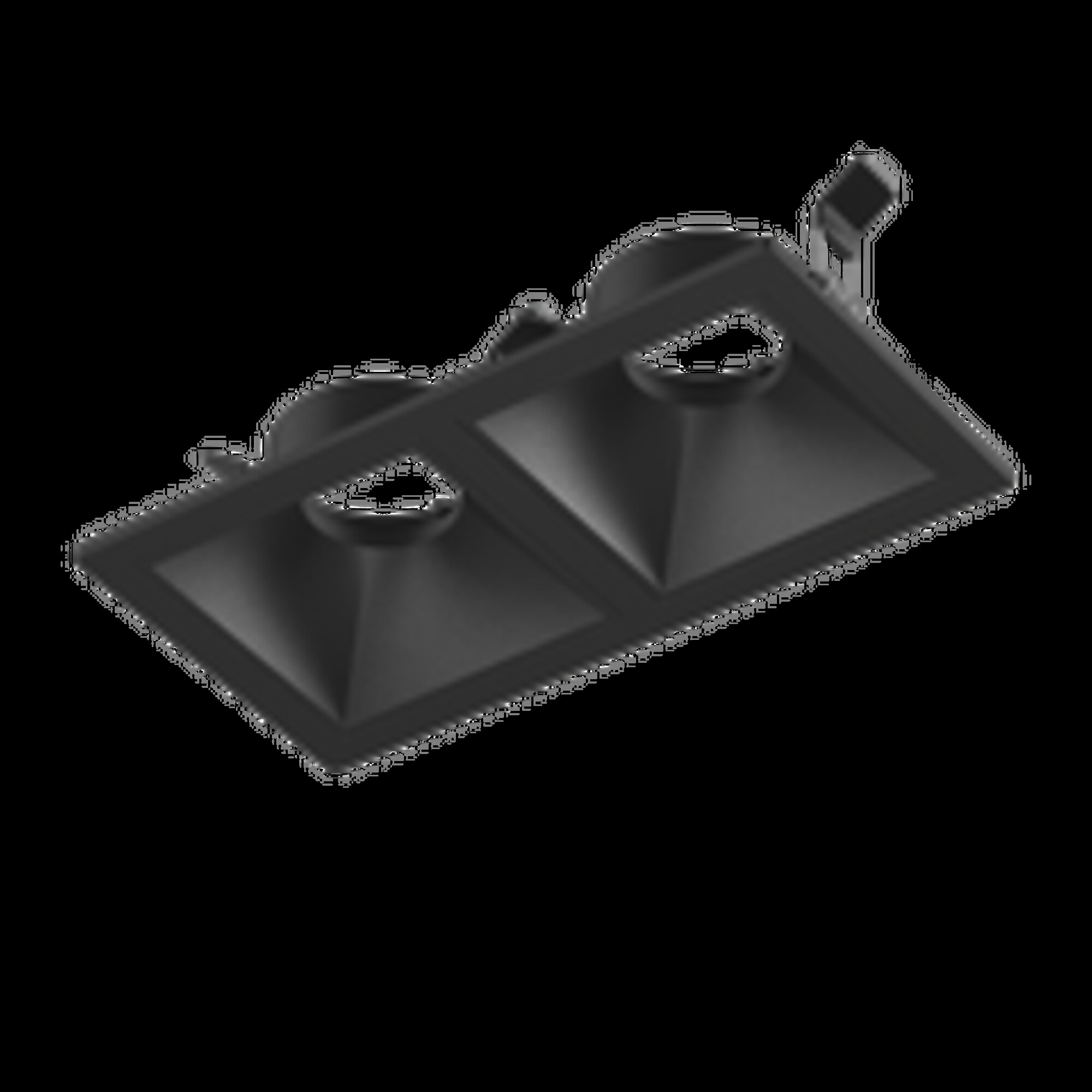 Рамка двойная квадрат для COMBO 3, черная SWG