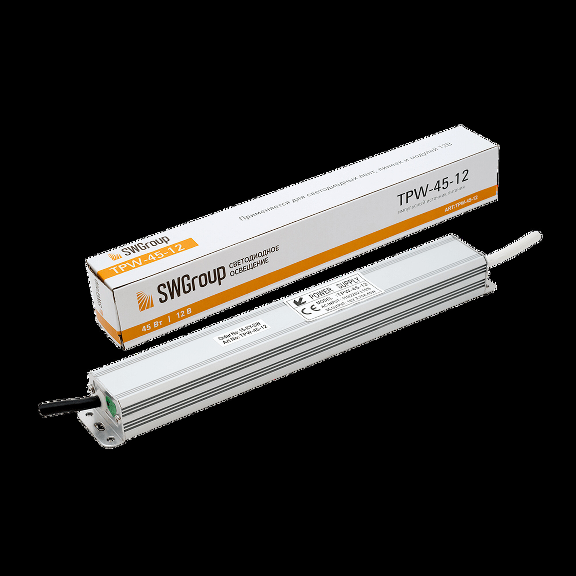 Блок питания Al TPW, 45W влагозащитный, 12V SWG