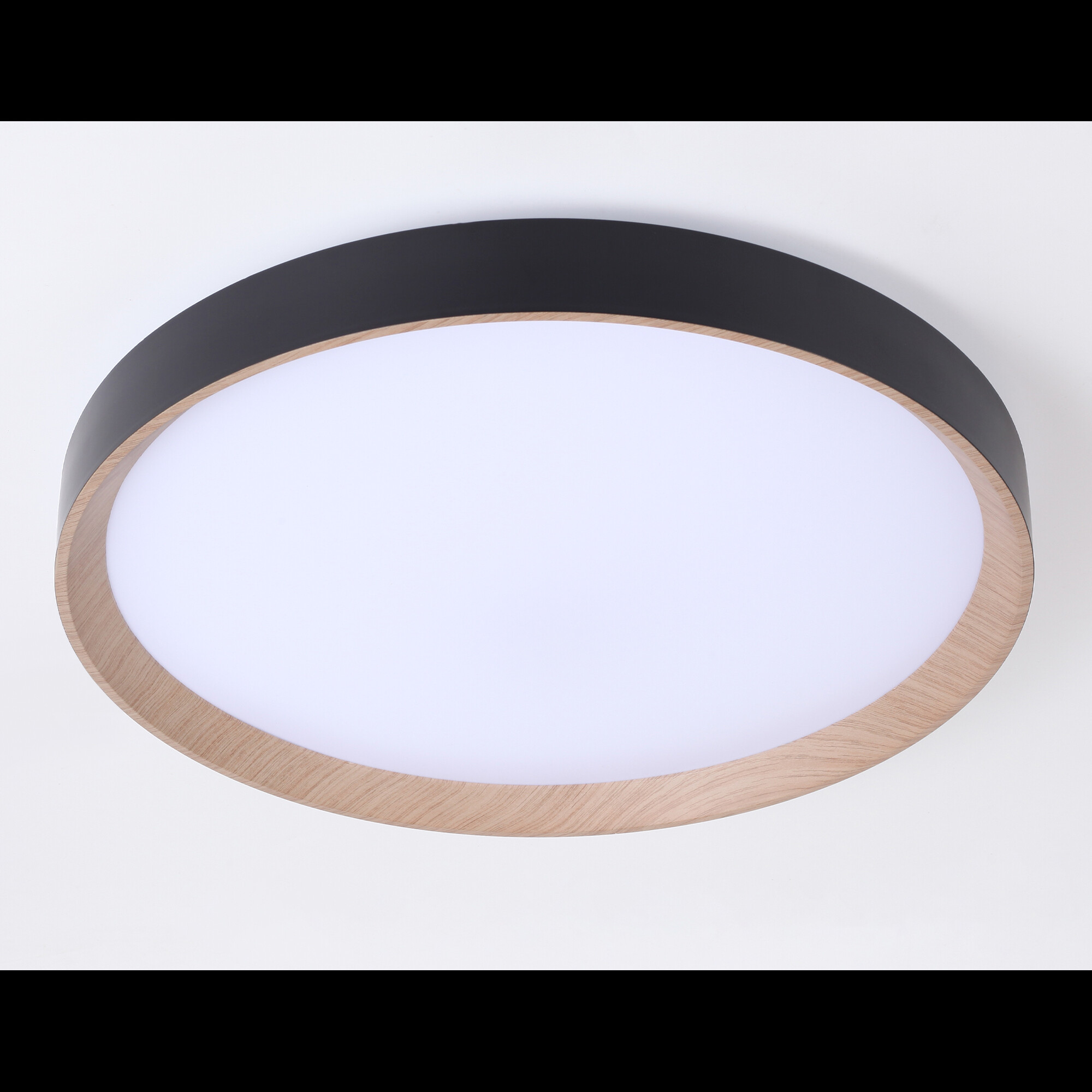 Потолочный светильник черный/светлое дерево IP20 60W D490*80 (ПДУ ИК) Ambrella light