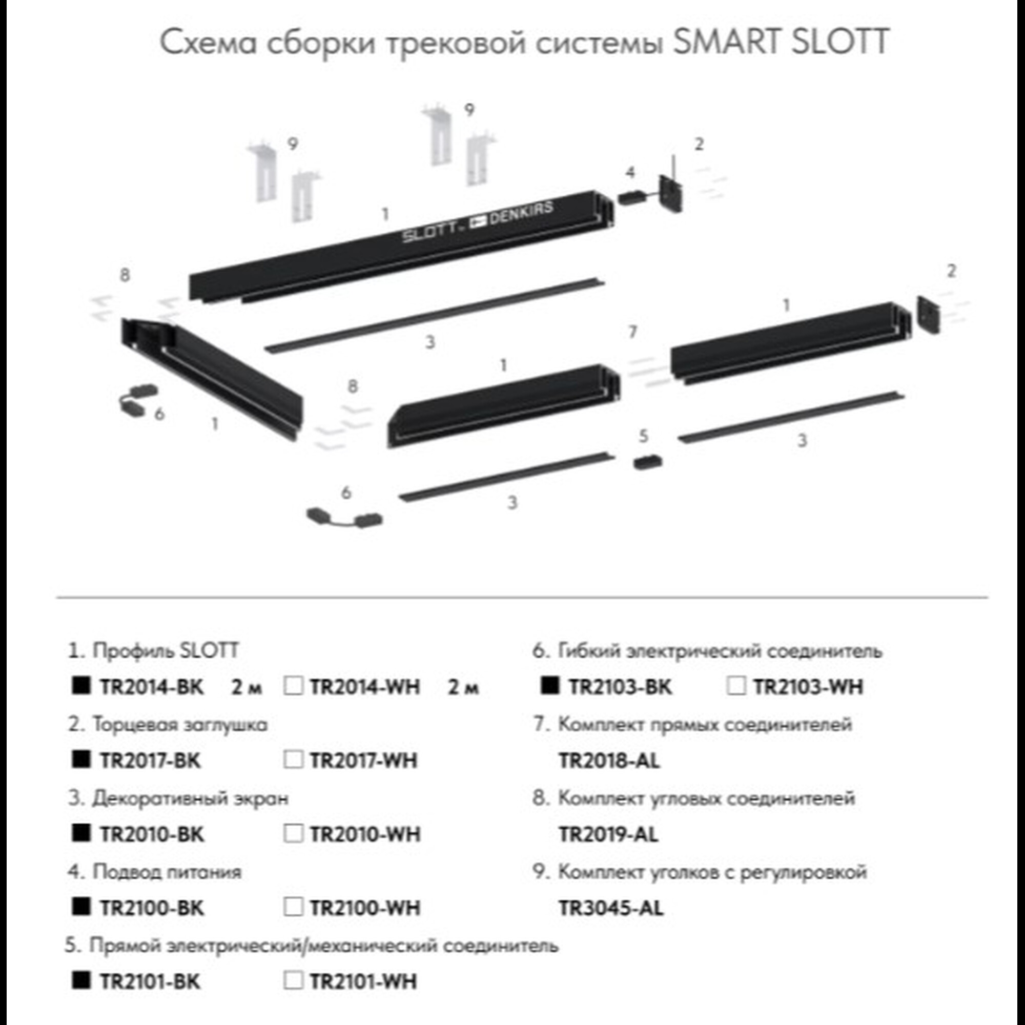 Гибкий коннектор SMART ONE TR2103-BK Denkirs