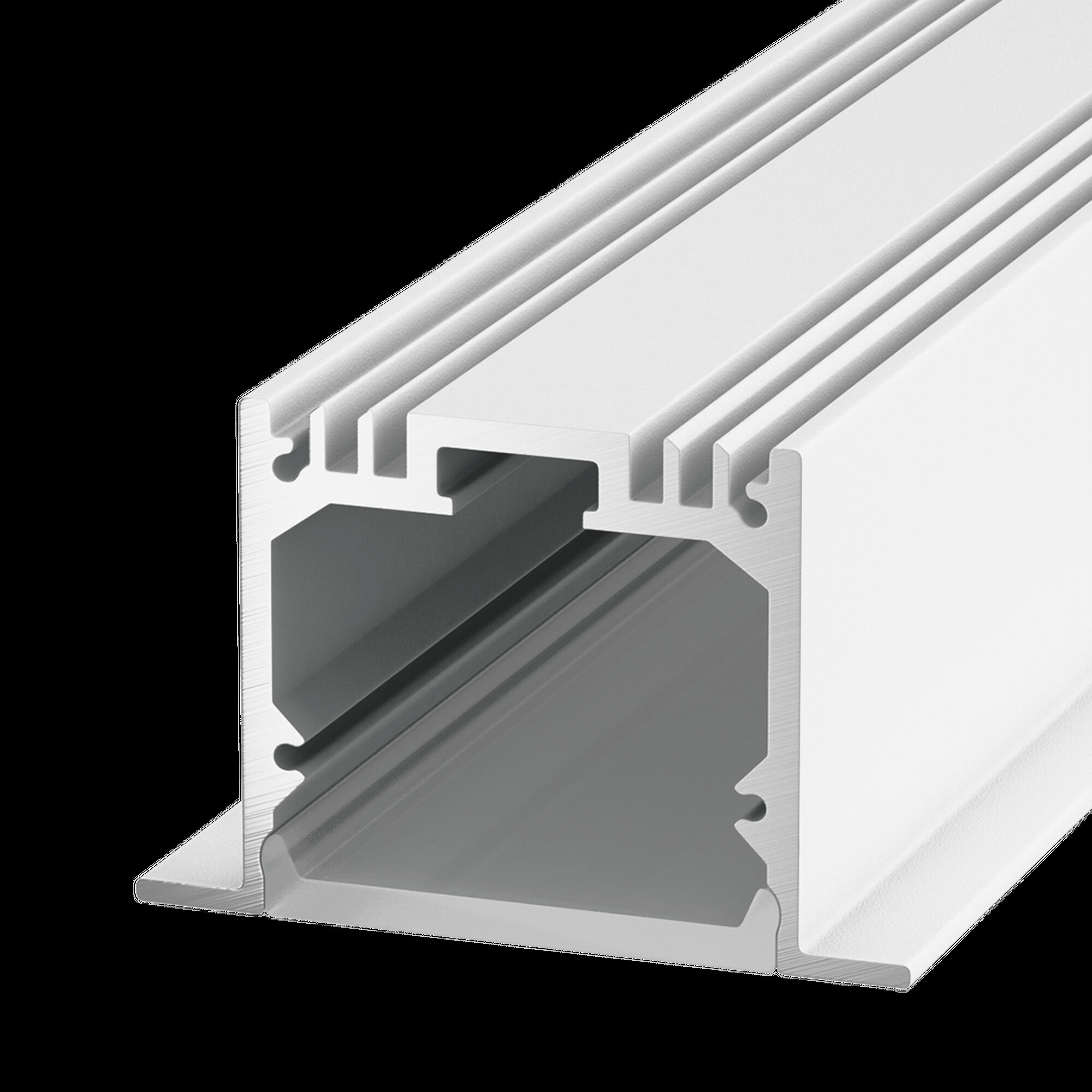 Профиль встраиваемый алюминиевый LE.4932, белый (2.5м) SWG