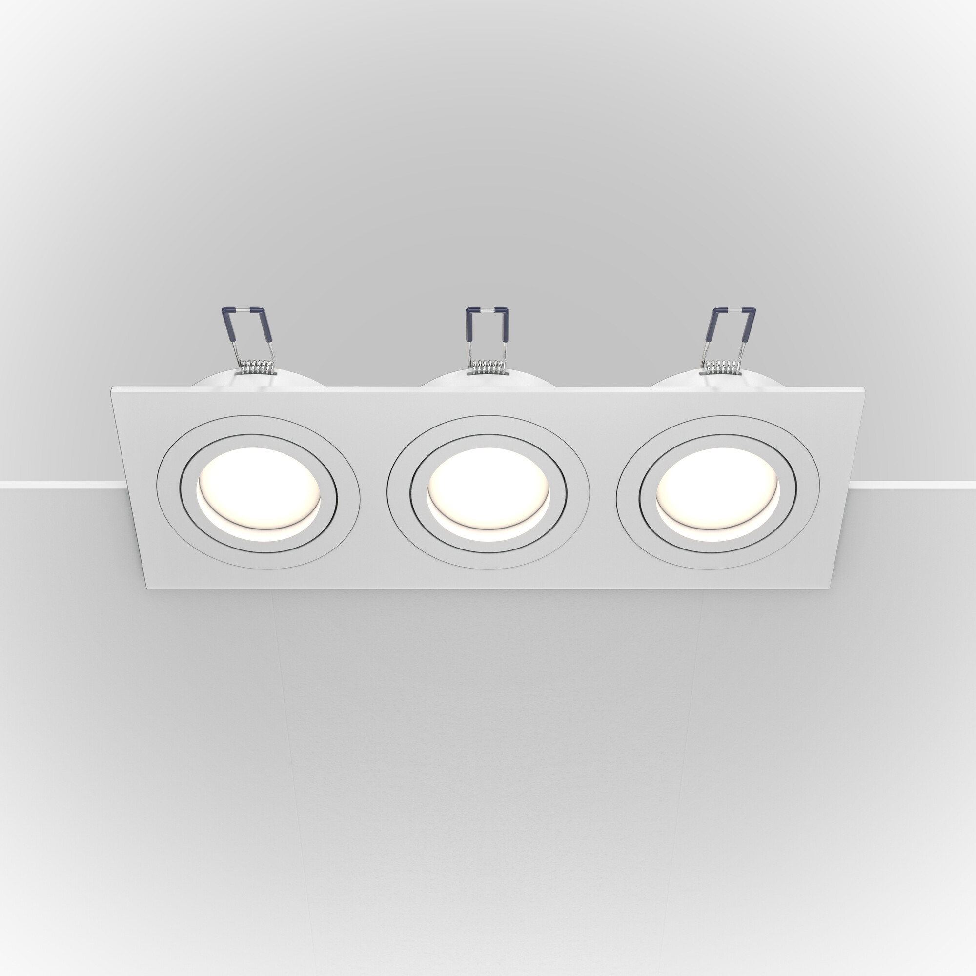 Светильник встраиваемый поворотный Atom DL024-2-03W тройной белый Maytoni