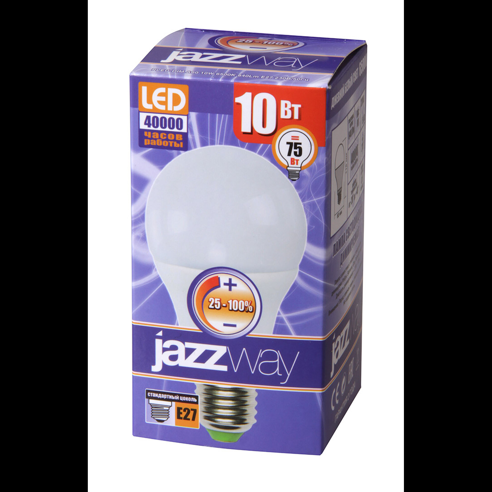 Лампа светодиодная PLED-DIM A60 10w 4000K 840 Lm E27 230/50  Jazzway