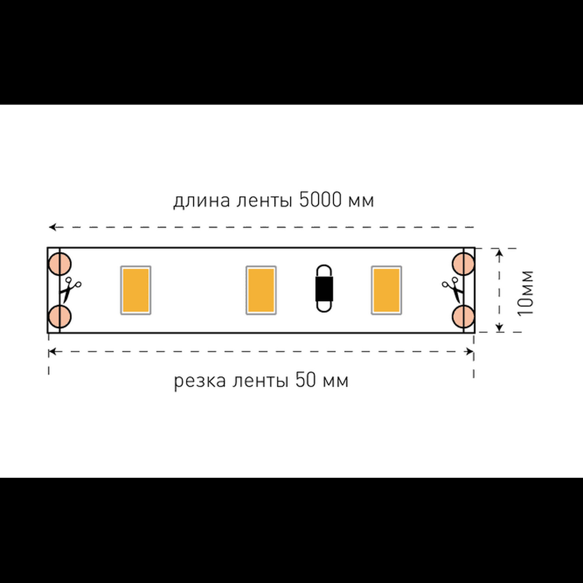 Лента светодиодная стандарт SMD5630 60LED/м 12Вт/м 12В IP20 Цвет:Холодный белый (1метр) SWG (распродажа)