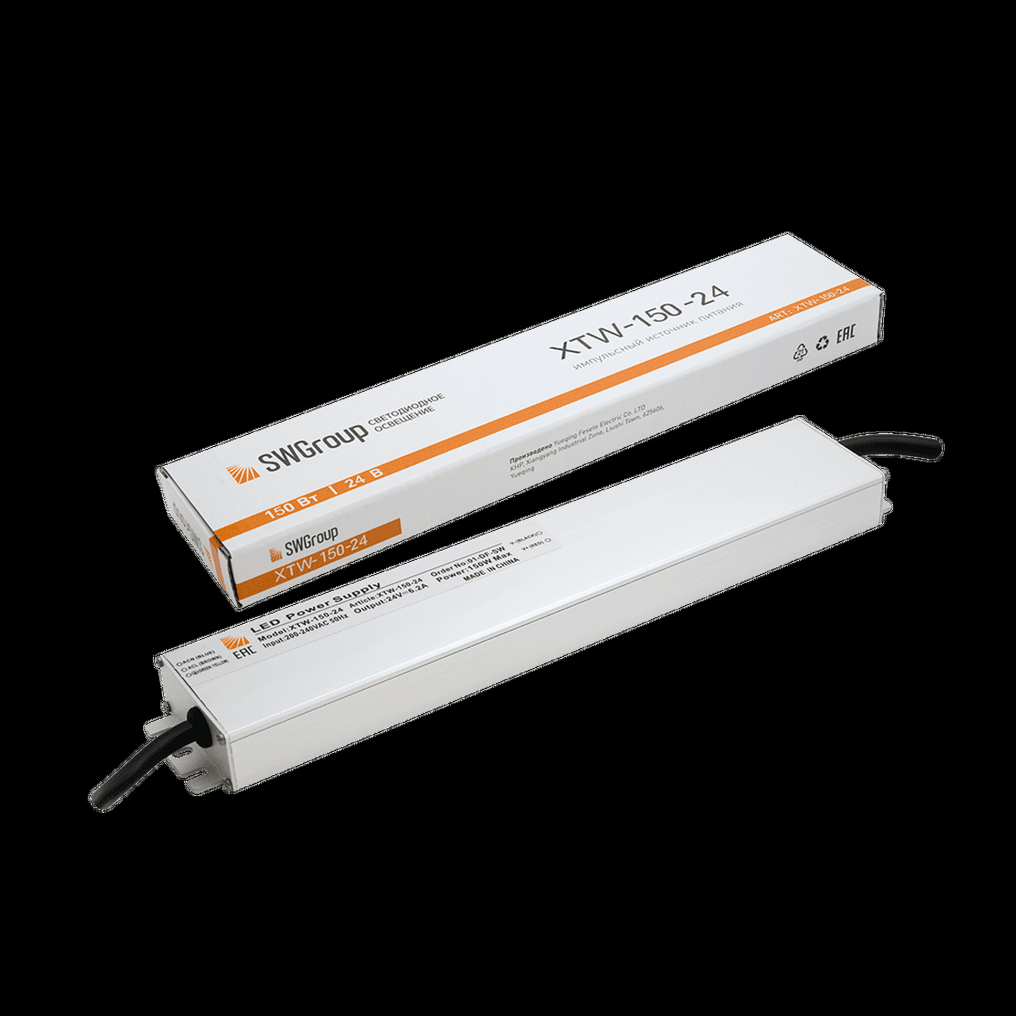 Блок питания ультратонкий в мет.ом корпусе IP67 150W 24V SWG