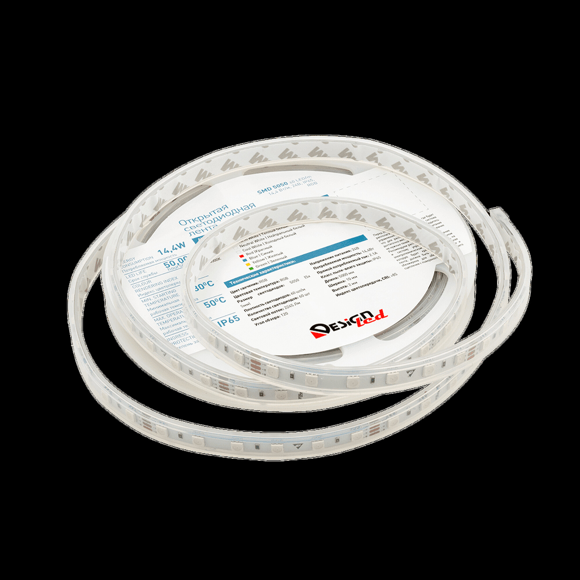 Лента светодиодная LUX5050 60LED/м 14,4Вт/м 24В IP65 Цвет:RGB (K) (1метр) SWG