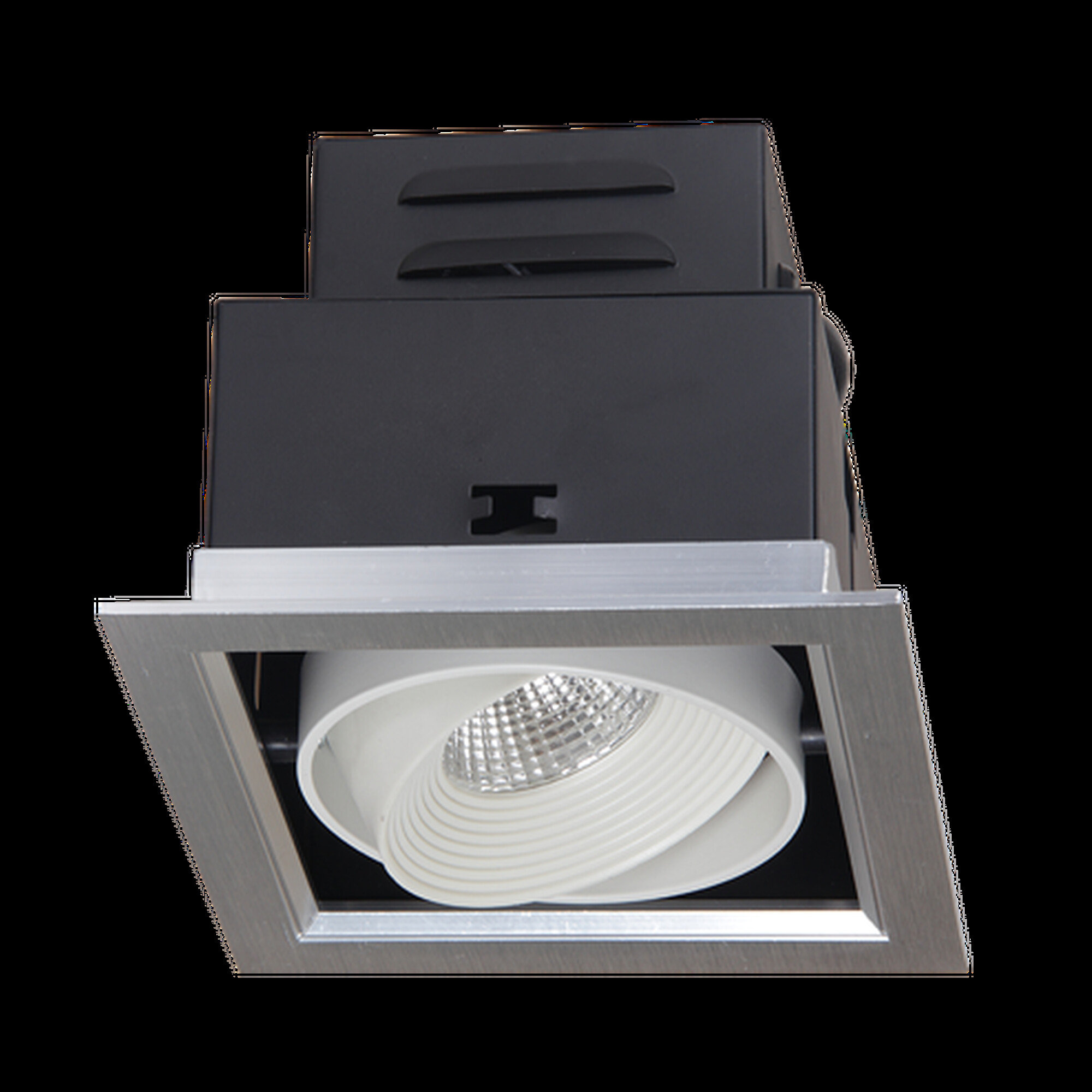 Светильник встраиваемый квадрат поворотный PSP- S 111 1*9W 4000K 24* GREY карданный IP 40 Jazzway (распродажа)