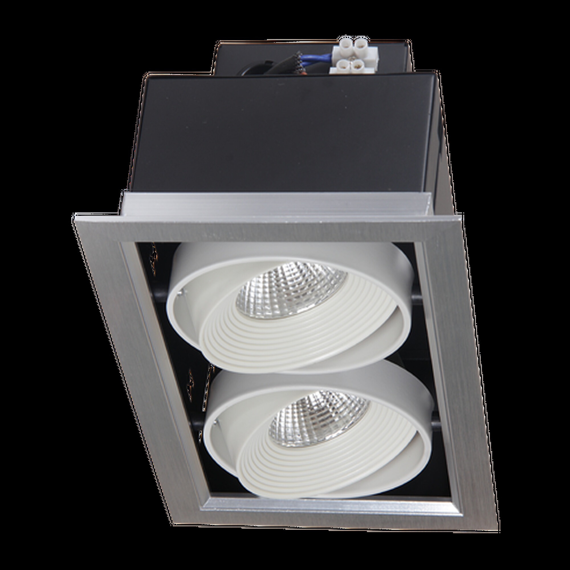 Светильник встраиваемый квадрат поворотный PSP- S 112 2*9W 4000K 24* GREY карданный IP 40 Jazzway (распродажа)