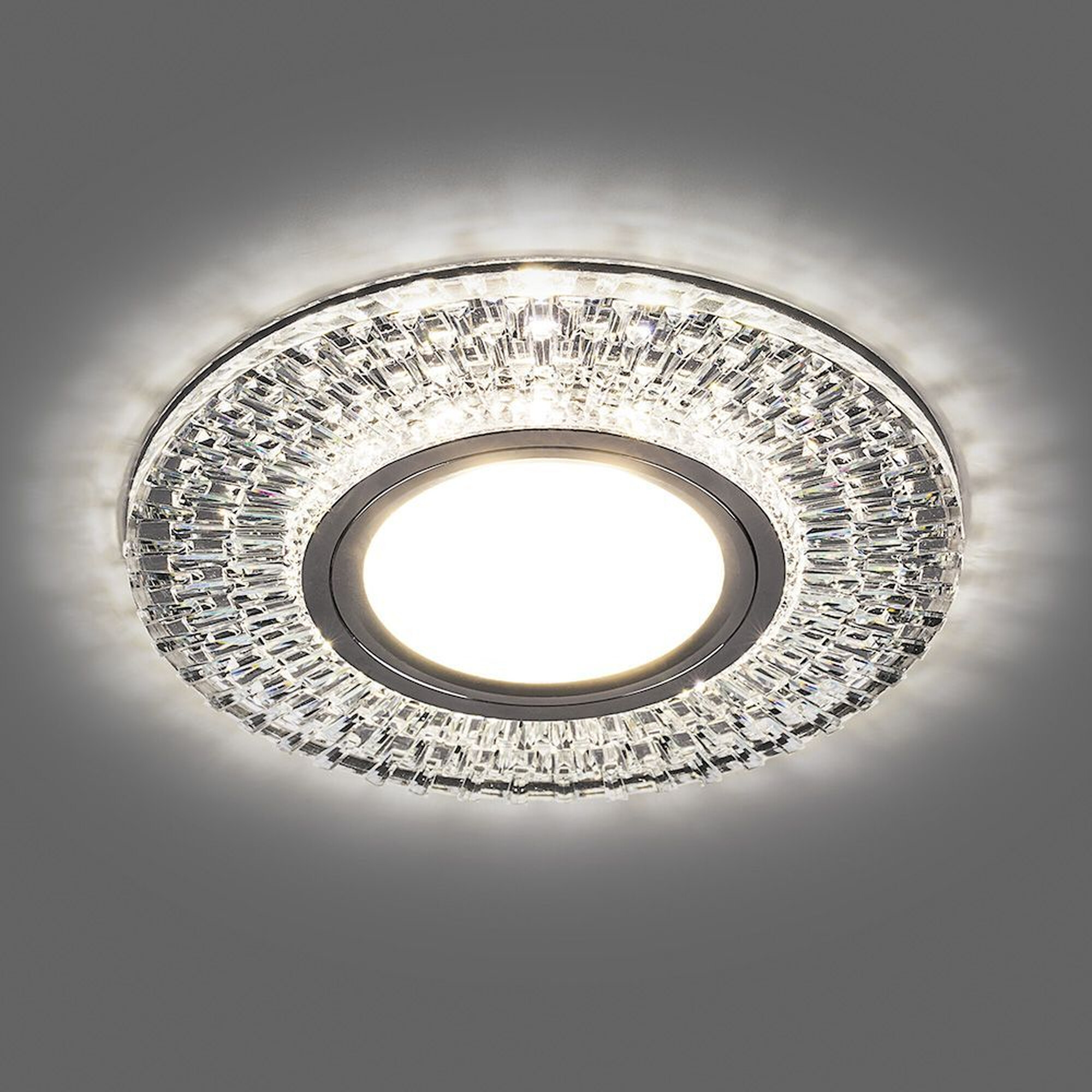 Светильник встраиваемый с подсветкой 15LED*2835 SMD 4000K, MR16 50W G5.3, прозрачный CD943 Feron