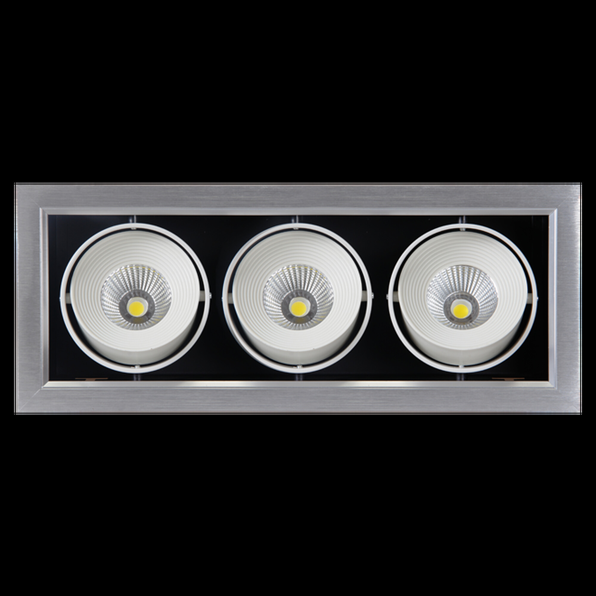 Светильник встраиваемый квадрат поворотный PSP- S 113 3*9W 4000K 24° GREY карданный IP40 Jazzway (распродажа)