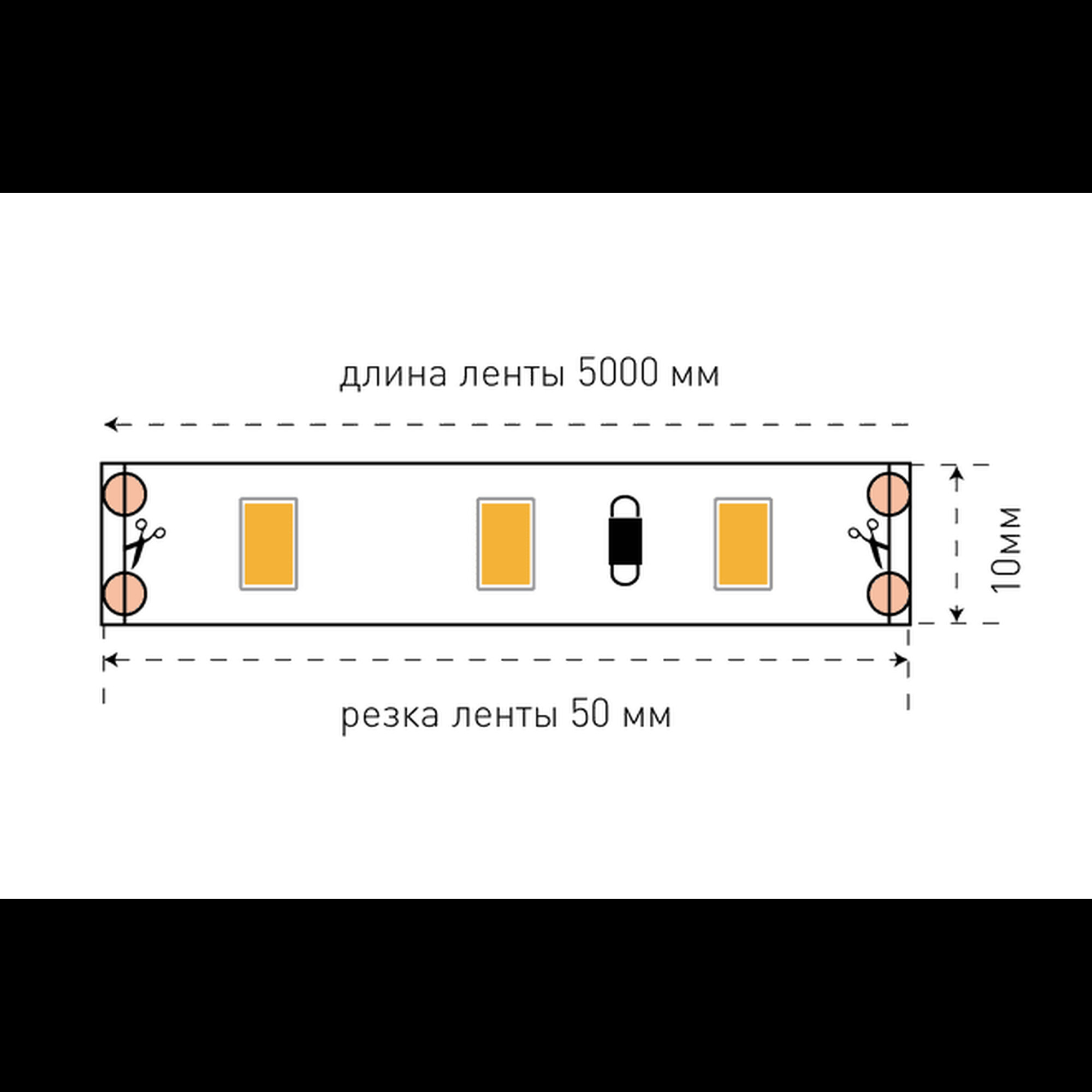 Лента светодиодная стандарт SMD5630 60LED/м 12Вт/м 12В IP20 Цвет:Теплый белый (1метр) SWG (распродажа) 