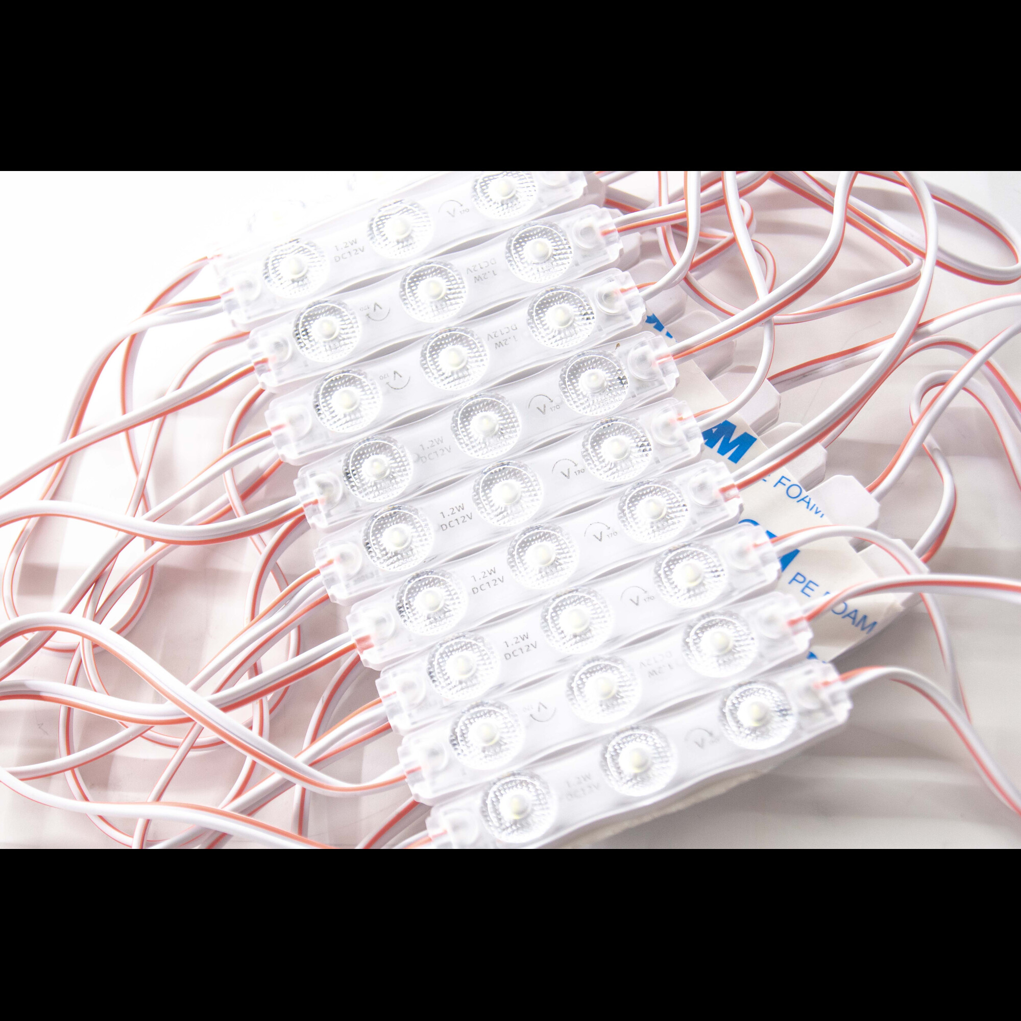 Модуль светодиодный 7014 3 SMD 2835 1,2Вт 110Лм 6000К-6500К (с линзой 170) 3M - 1шт. SignImpress