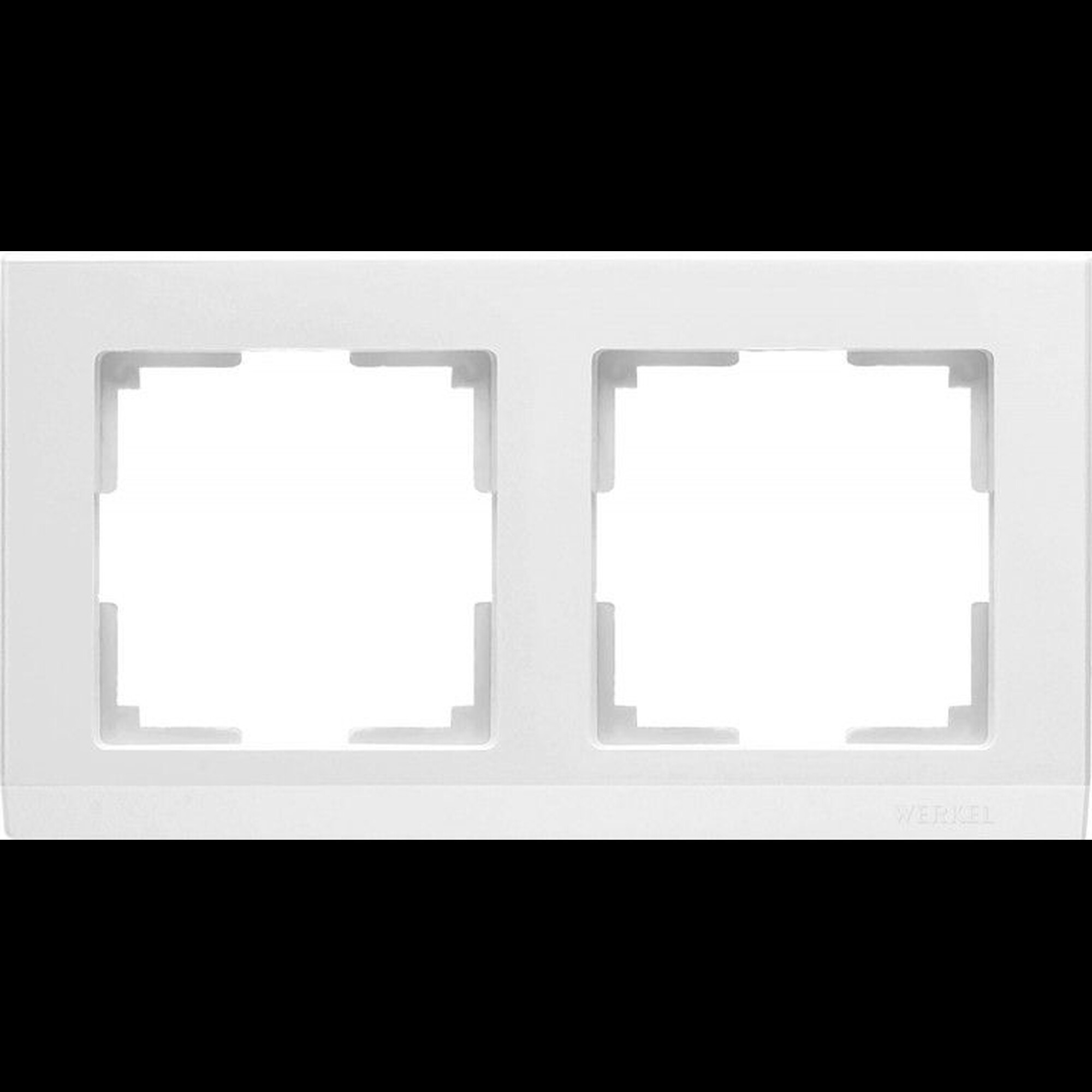 Рамка на 2 поста (белая) / W0021801 (распродажа)