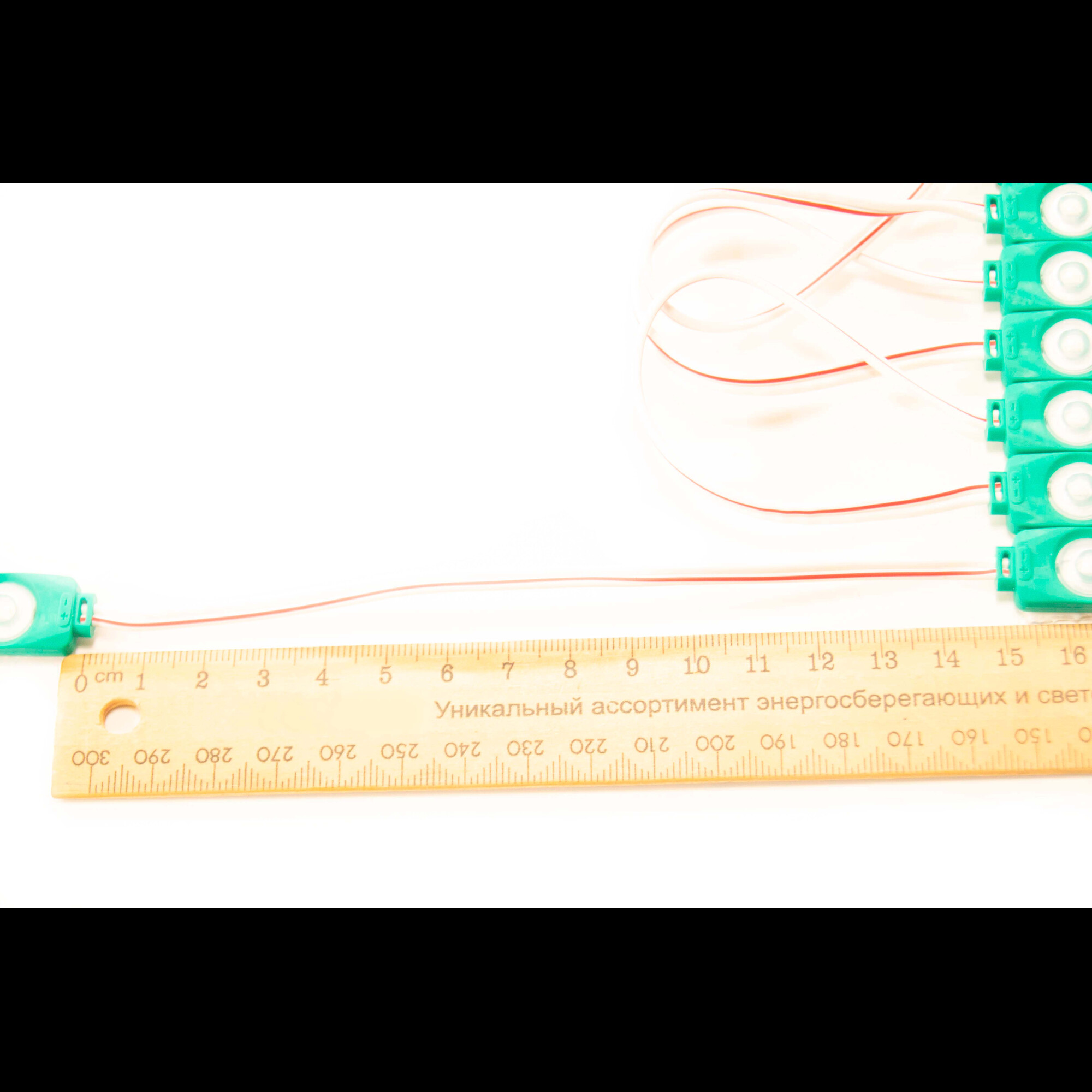 Модуль светодиодный 2 SMD 2835 1Вт 70Лм Зелёный (с линзой 160) 3M -1шт. SignImpress