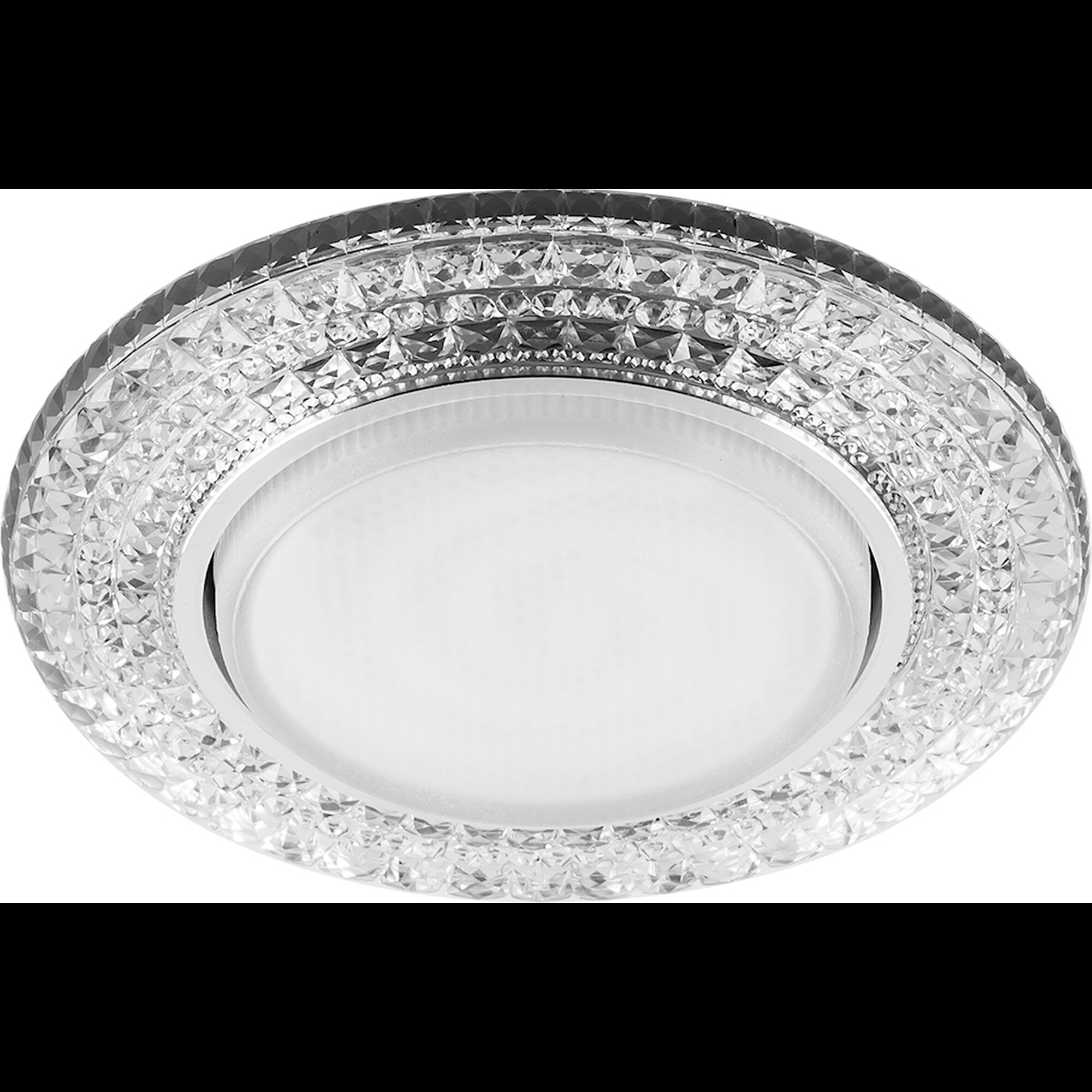 Светильник встраиваемый с подсветкой CD4020 GX53 4000K 11W прозрачный хром Feron