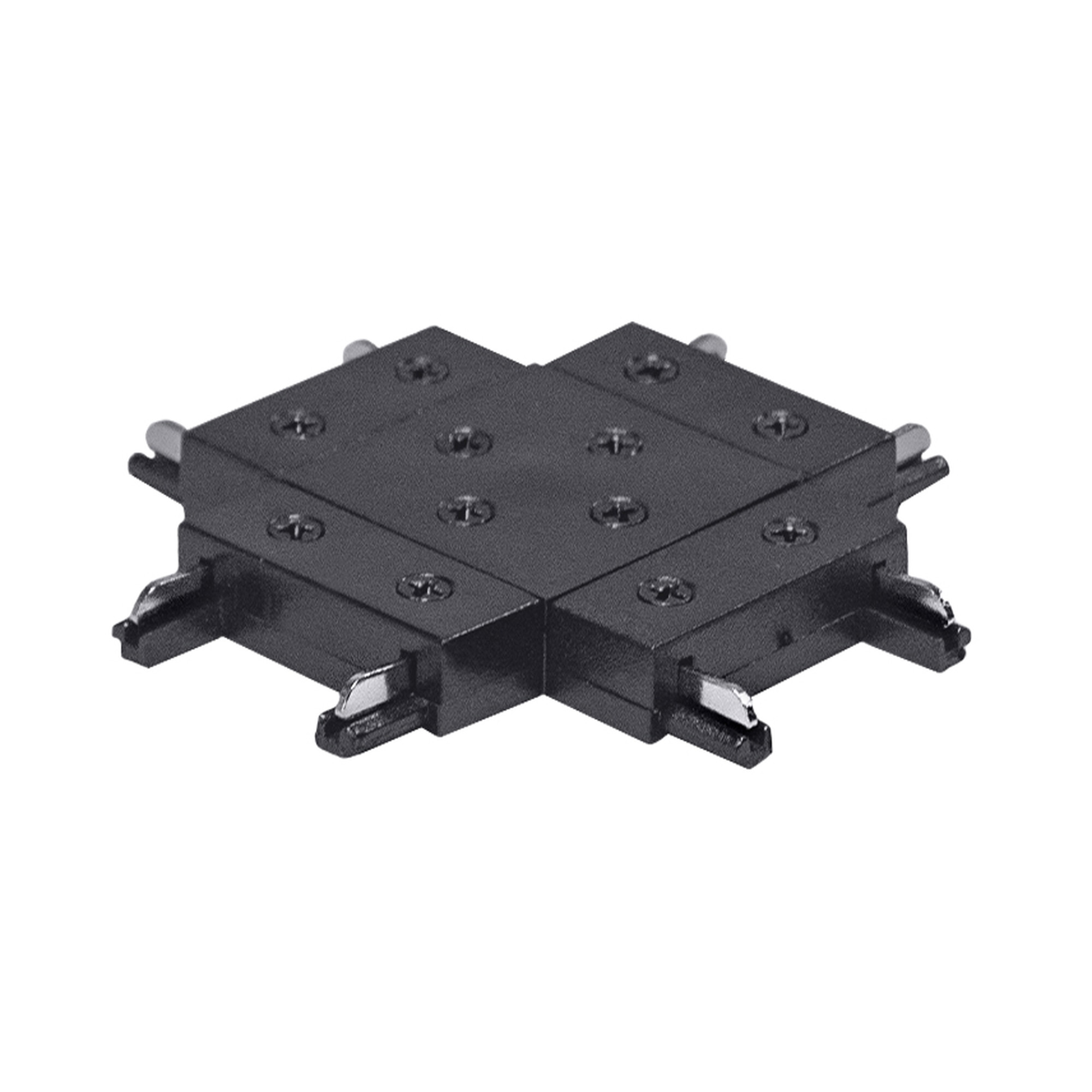 Коннектор X образный к шинопроводу однофазному магнитному Thin Чёрный SignImpress