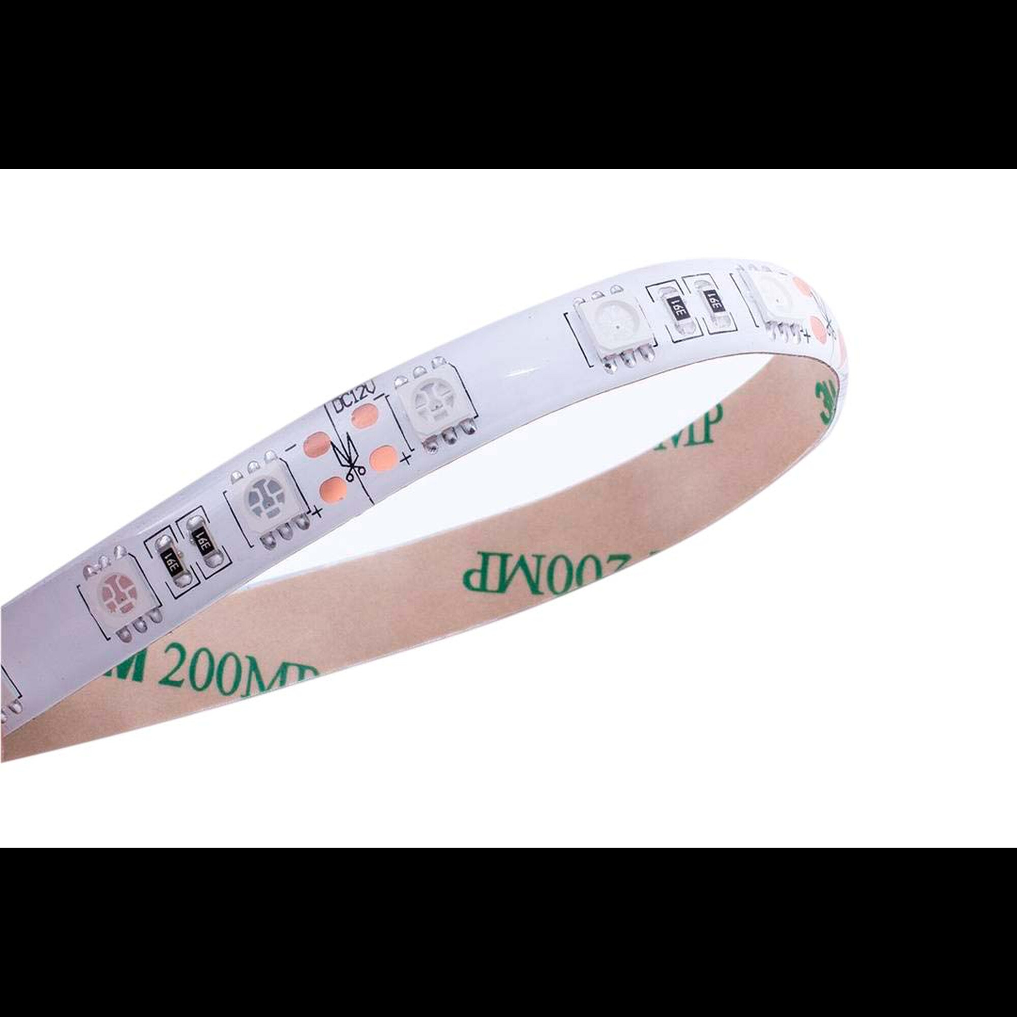 Лента светодиодная стандарт SMD5050 60LED/м 14,4Вт/м 12В IP65 Цвет:Желтый (1метр) 3М SWG