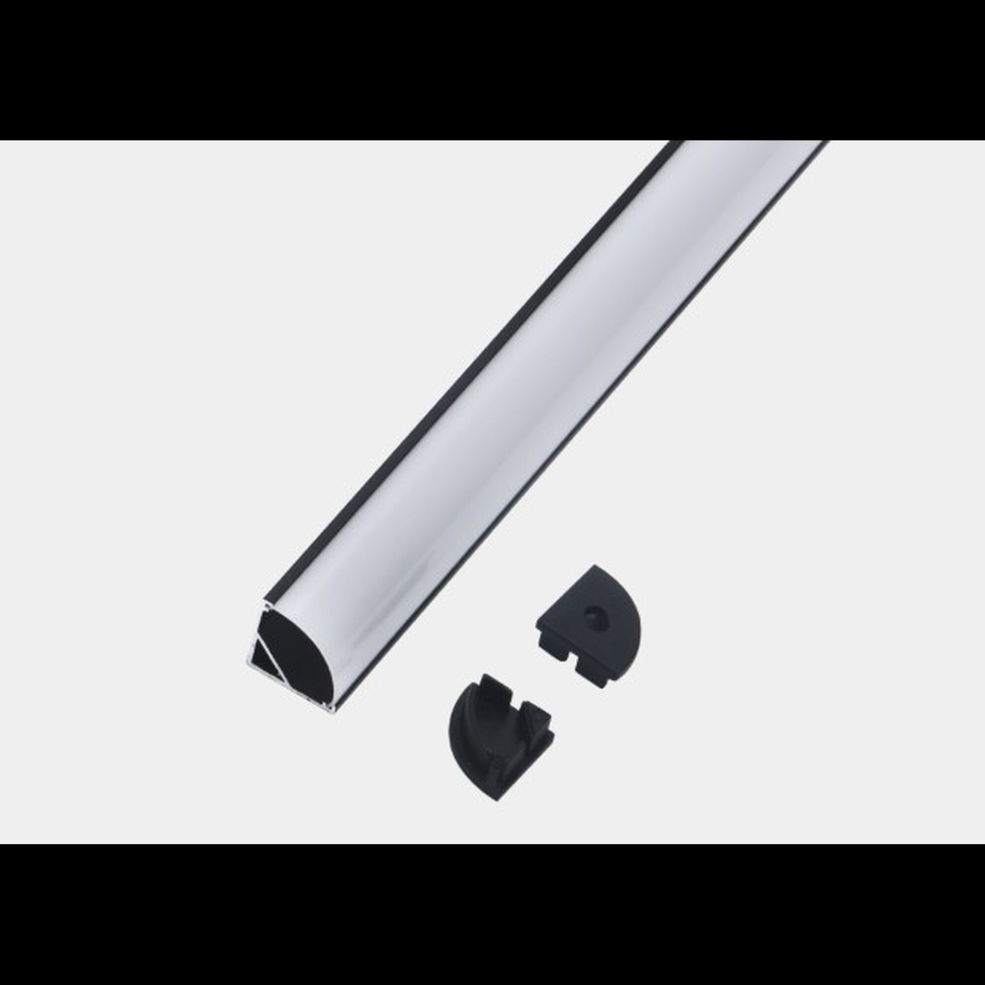 Профиль угловой накладной алюминиевый BEST SF-1616 (2м) (комплект) черный SWG