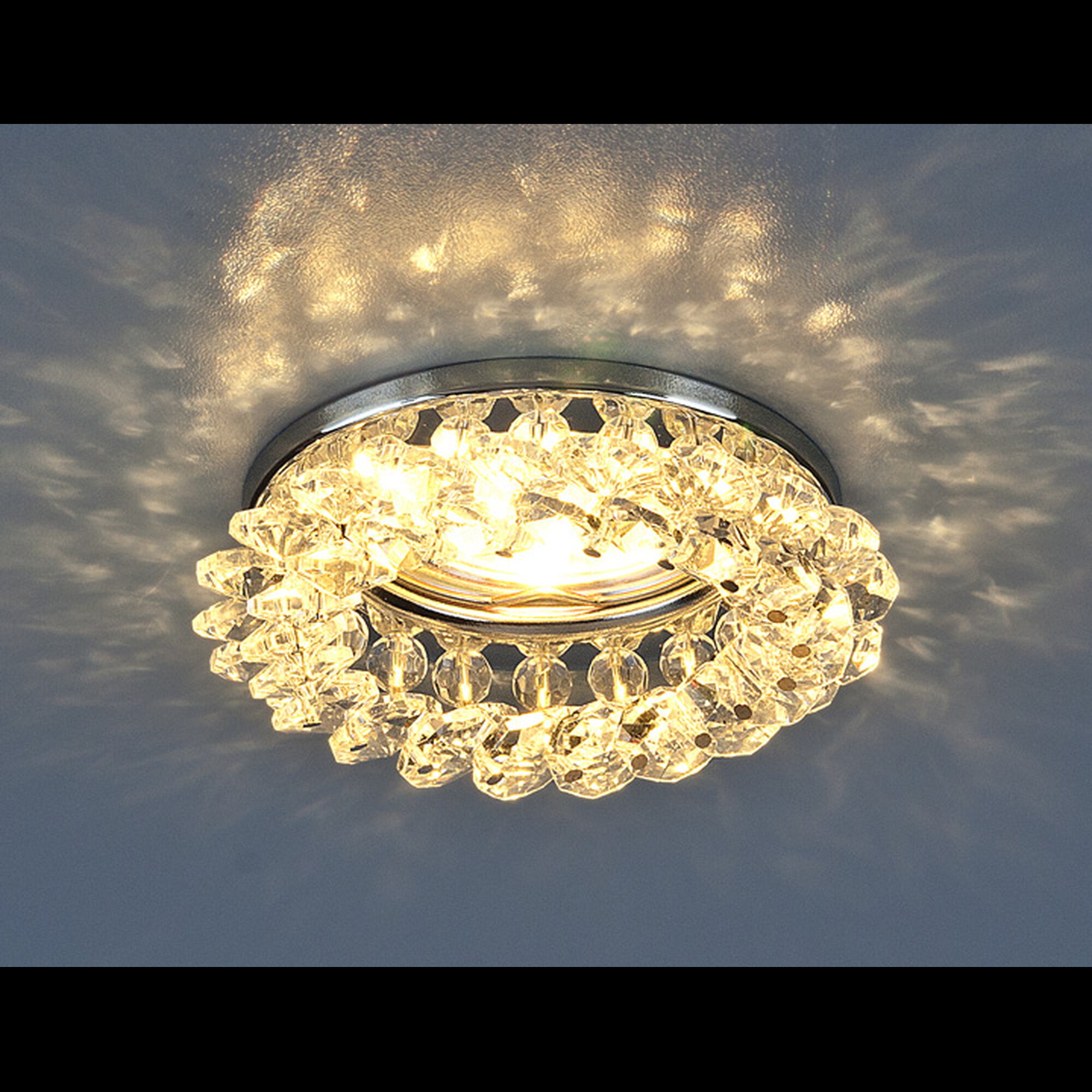 Светильник встраиваемый 206 MR16 хром/прозрачный хрусталь Elektrostandard (распродажа)