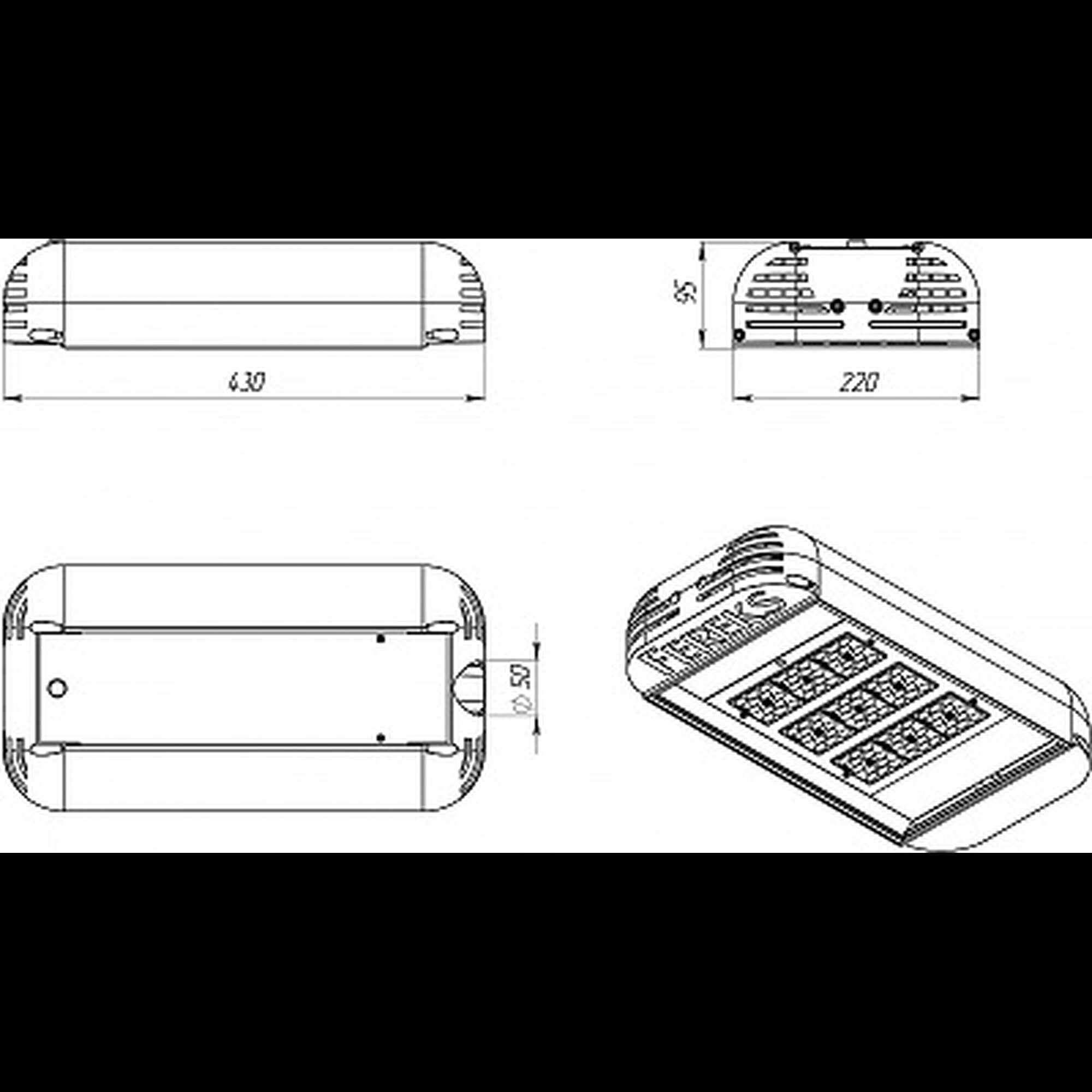 Светильник консольный ДКУ 07-78-850-Д120 (78 Вт, до 10134 Лм, 5 кг) Ферекс