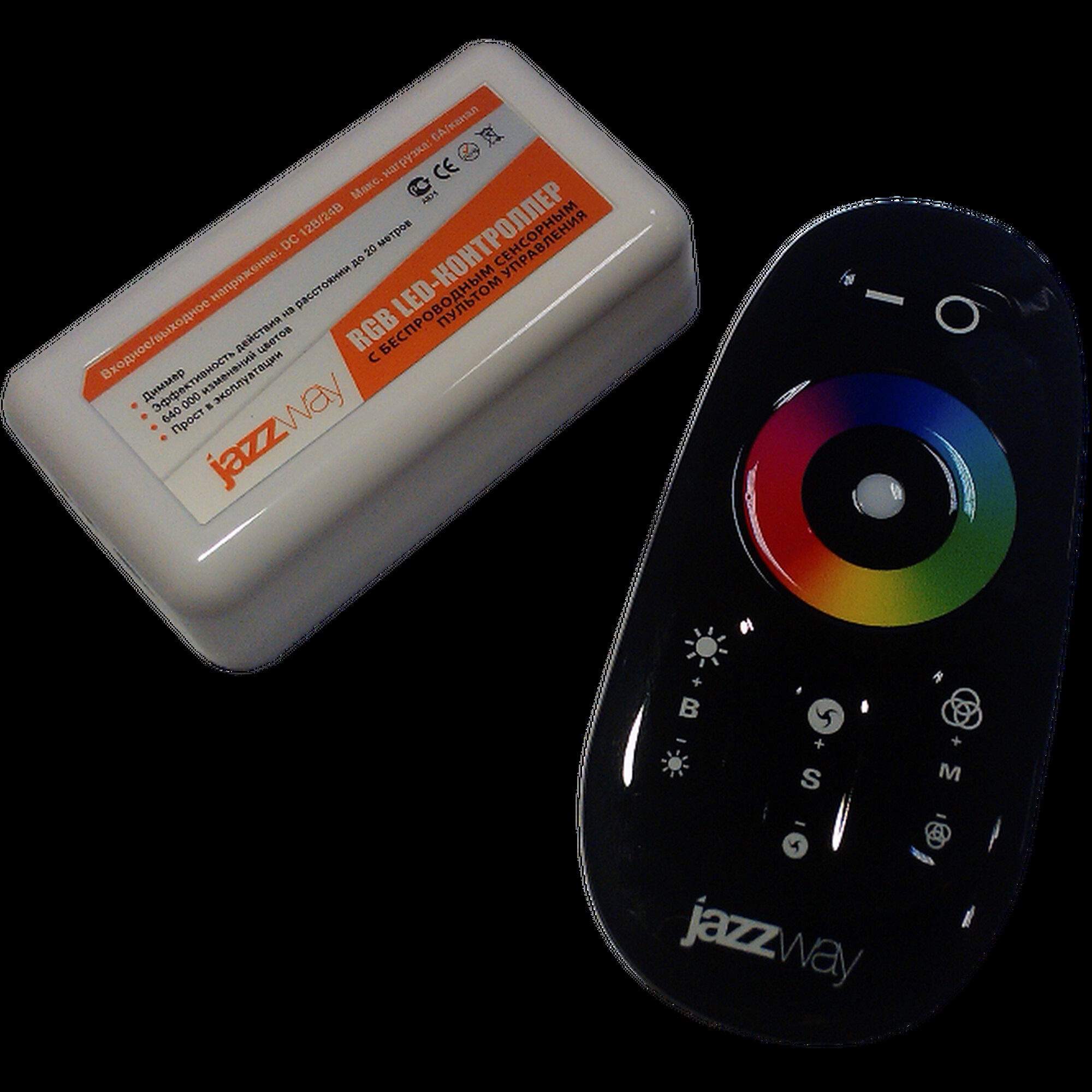 Контроллер RGB PRC-4000HF BL (черный) 12/24V 216/432 Вт Jazzway