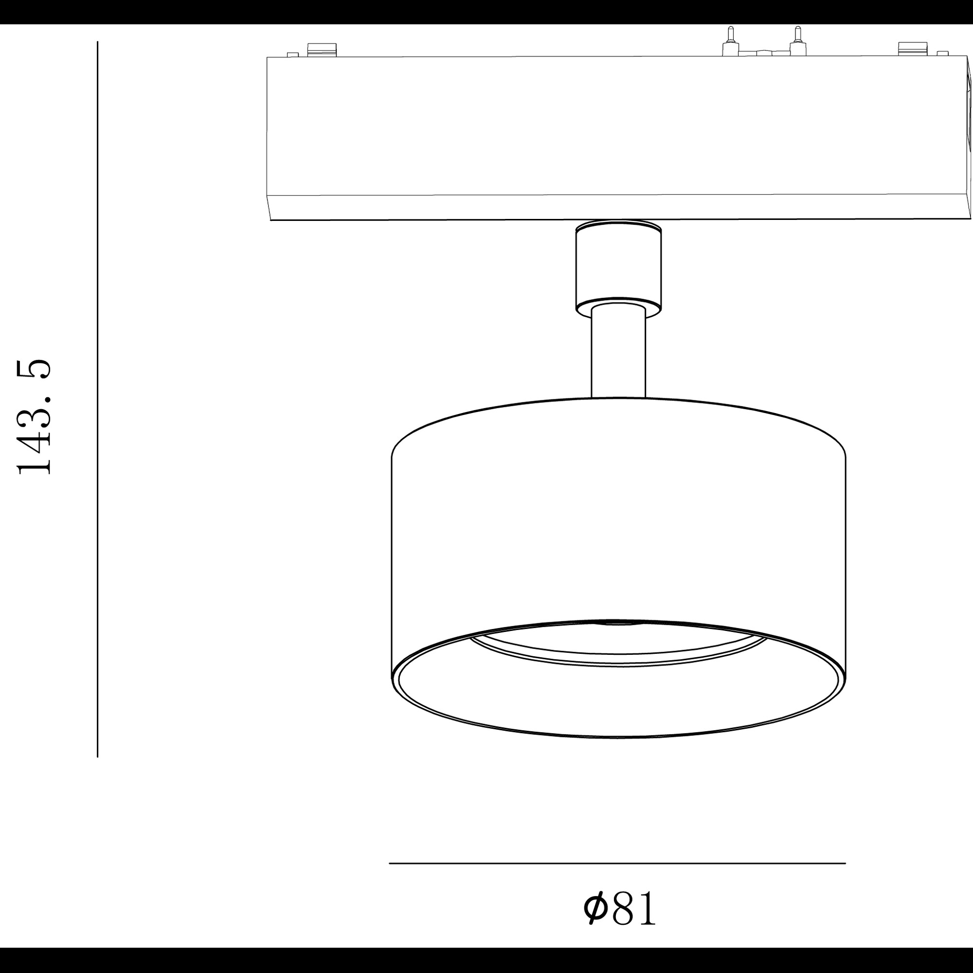 Светильник трековый SLIM, 48В 10W черный 2700-6000К SL-SLIM-FTSBL-10-CCT SWG