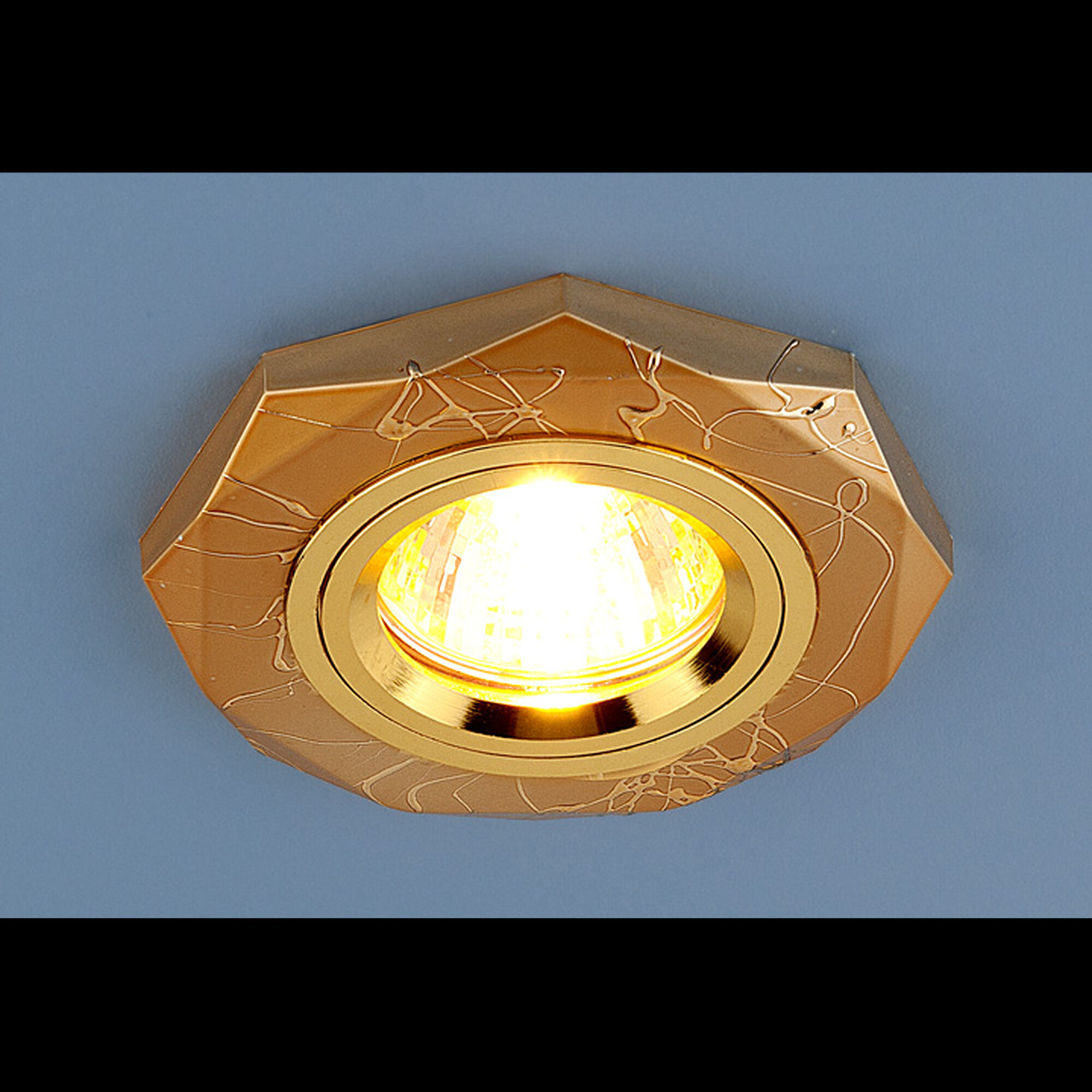 Светильник встраиваемый 2040 MR16 золото (круг многранный) Elektrostandard (распродажа)