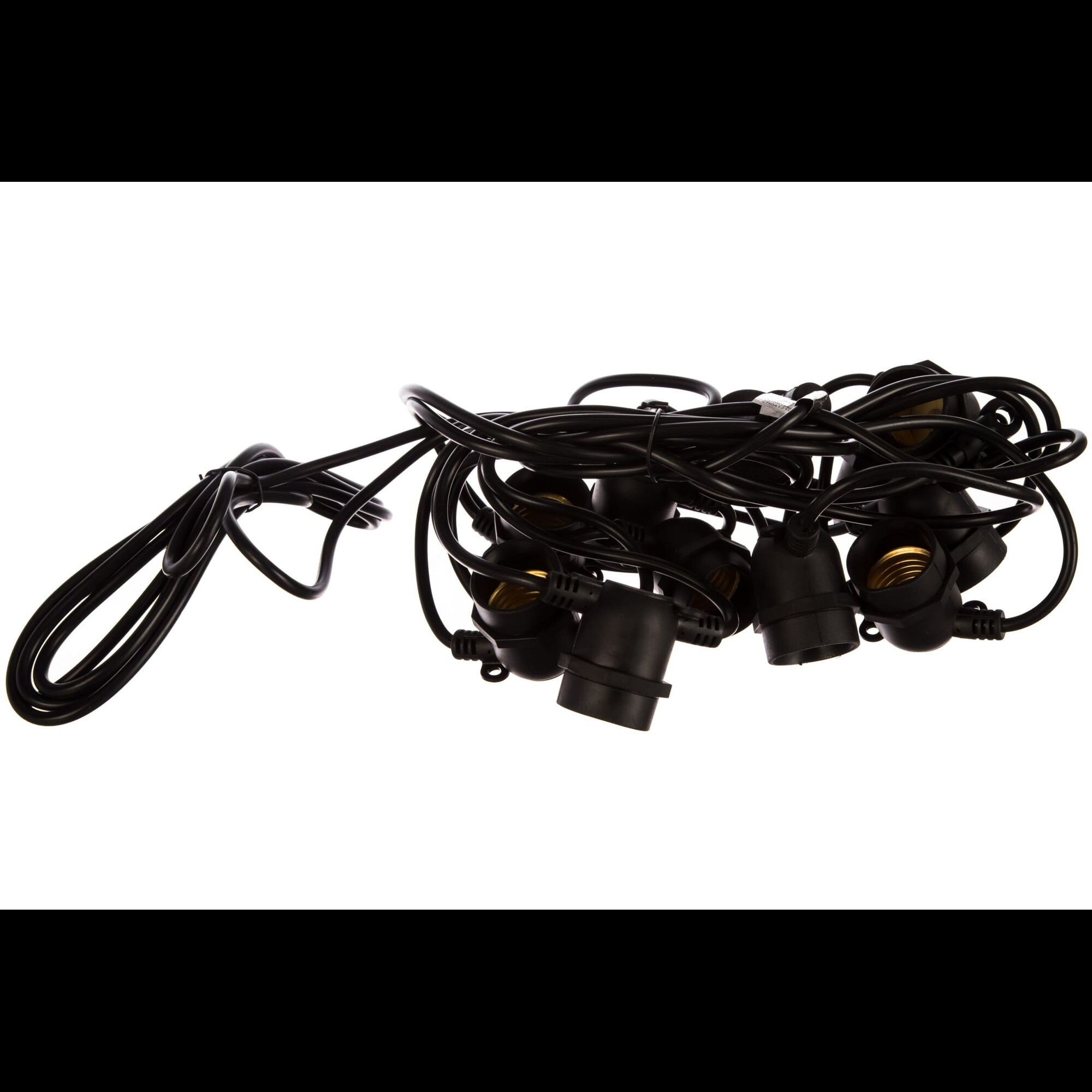 Гирлянда светодиодная Е27 чёрный, шаг 50см, IP65, 8м (3м сетевой шнур), CL50-8 Feron