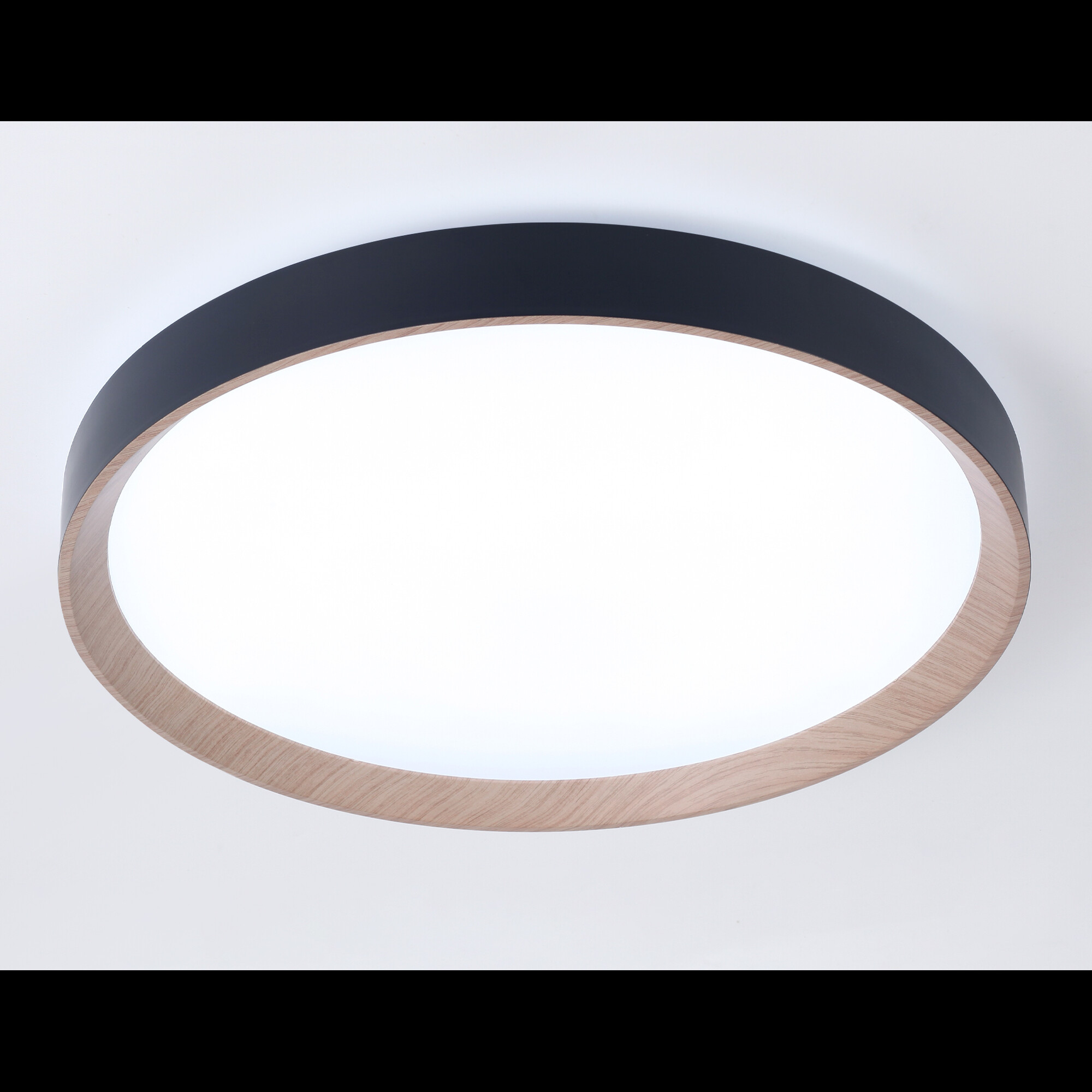 Потолочный светильник черный/светлое дерево IP20 60W D490*80 (ПДУ ИК) Ambrella light