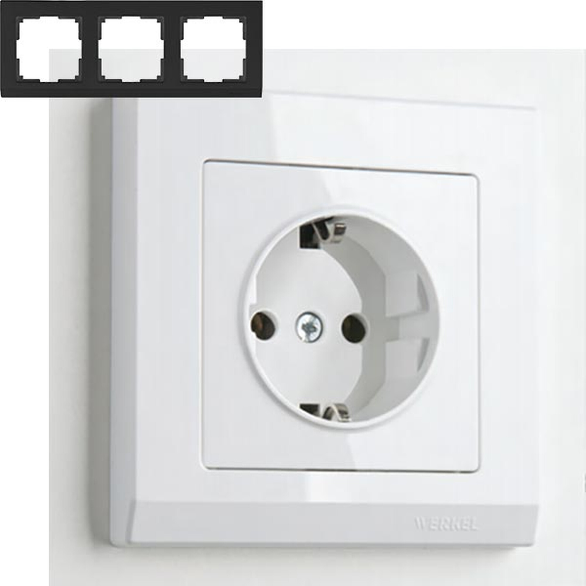 Рамка на 3 поста (белый) / W0031801 (распродажа)